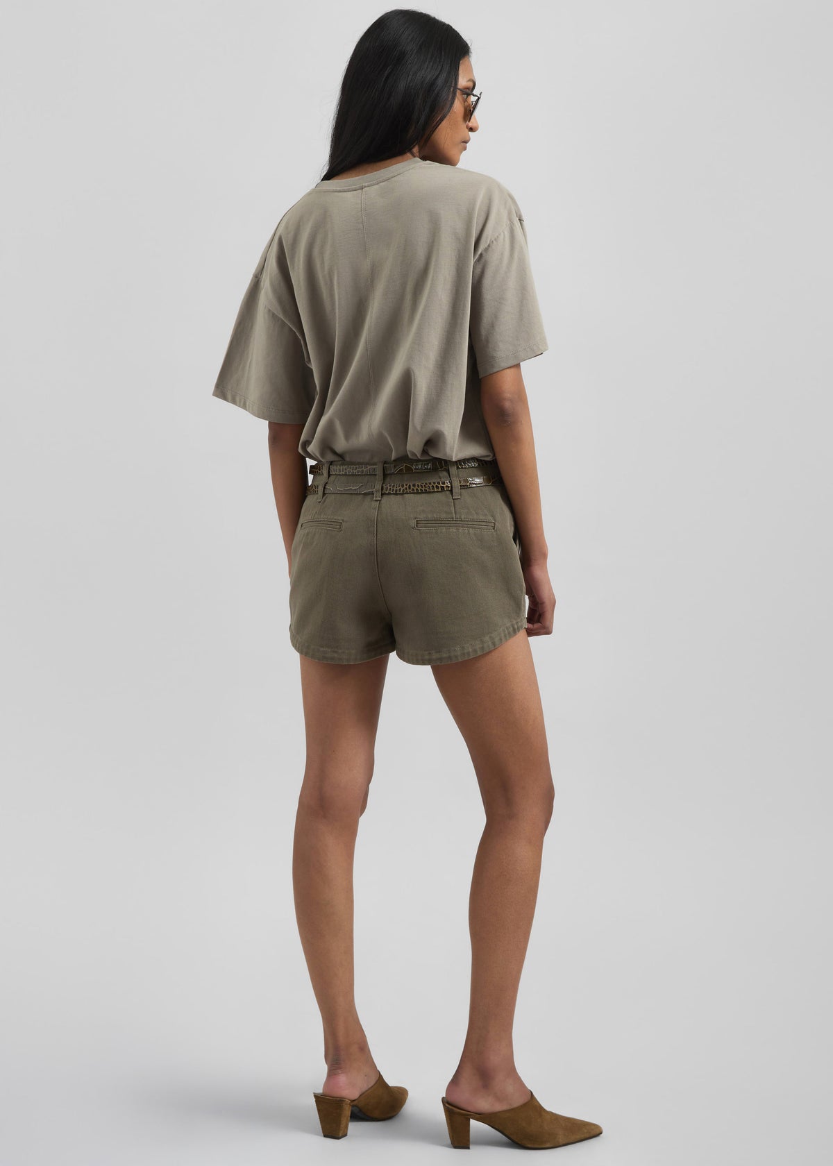 Kael Denim Shorts - Khaki - 6