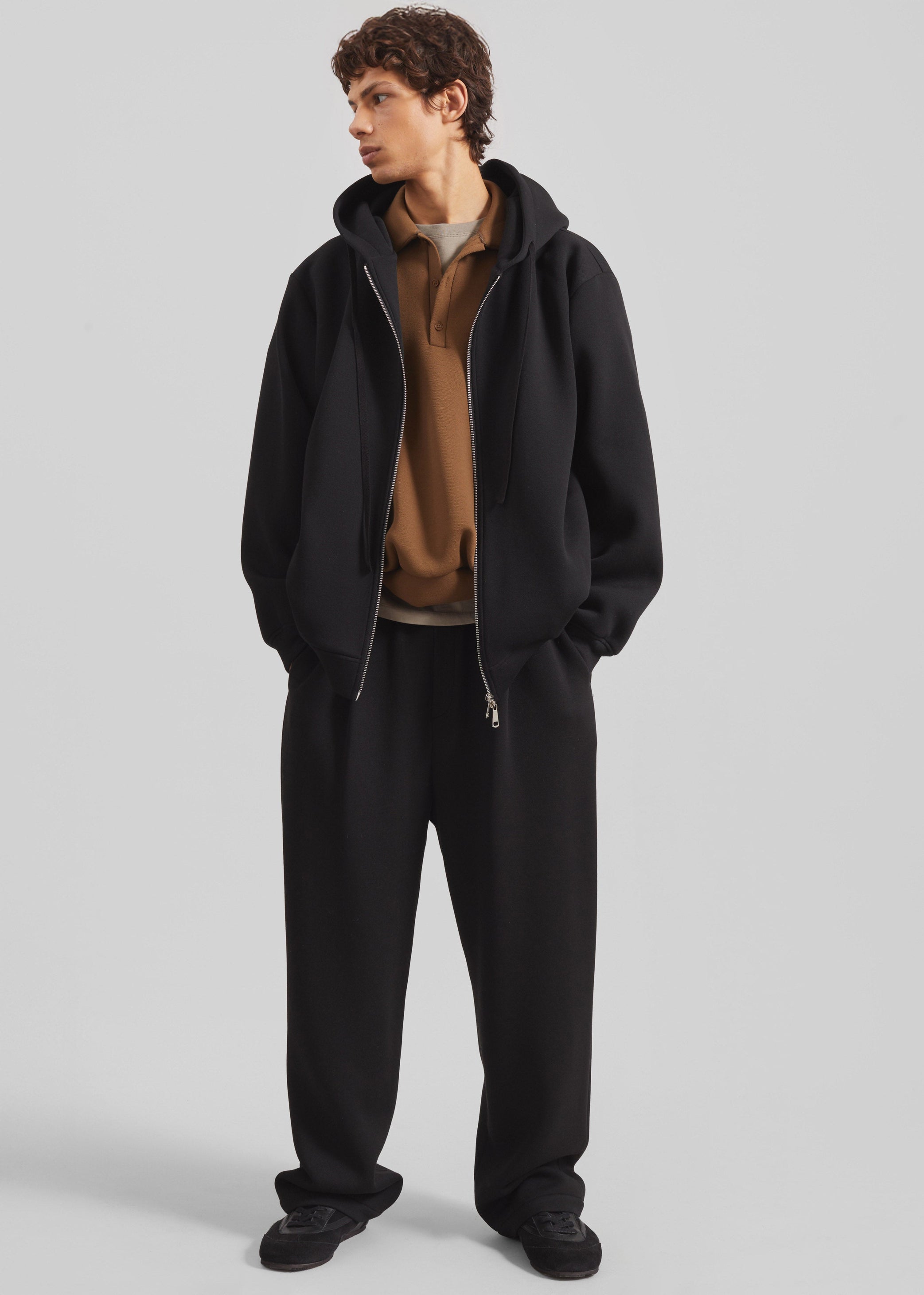 Shop the look image for Kallmyr Zip-Up Hoodie - Black