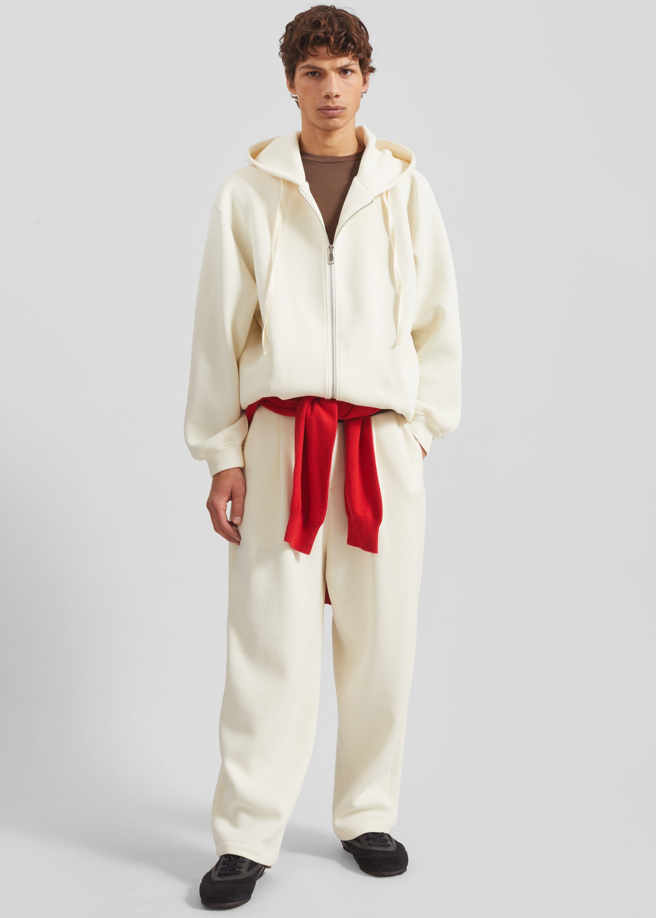 Shop the look image for Kallmyr Zip-Up Hoodie - Ivory