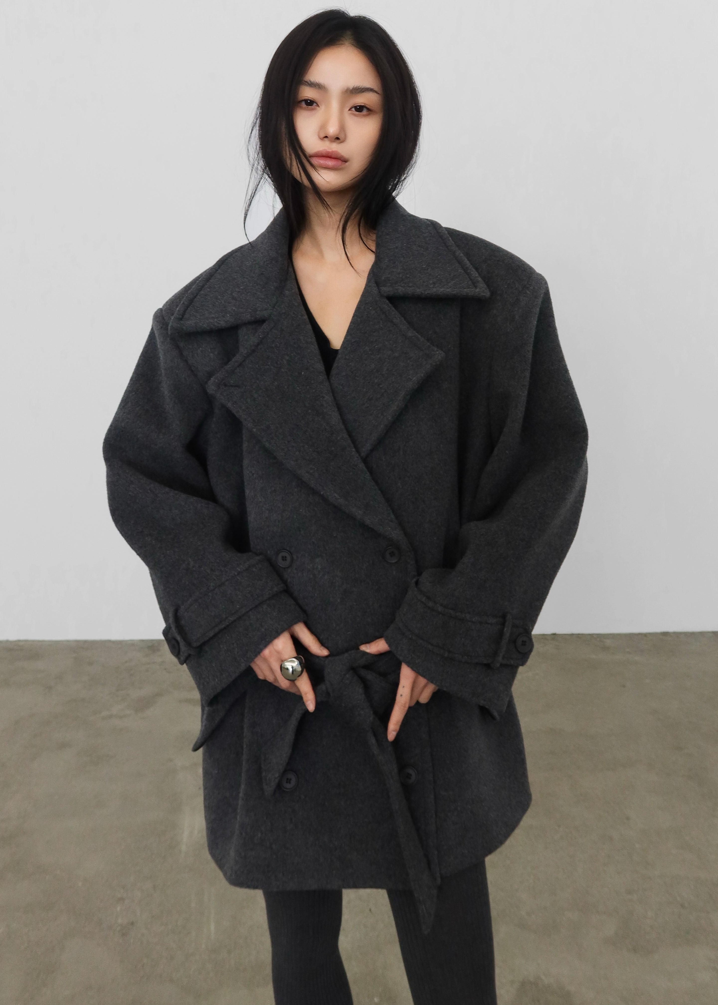 Kalmar Wool Peacoat - Grey – The Frankie Shop Europe
