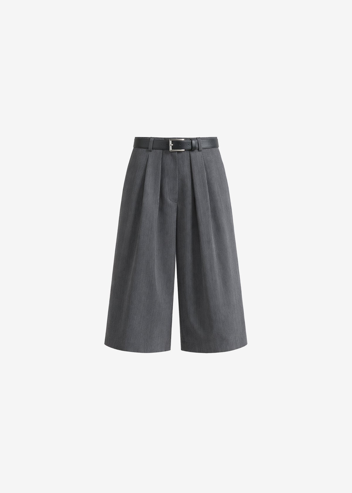 Kalvo Belted Bermuda Shorts - Dark Grey - 10