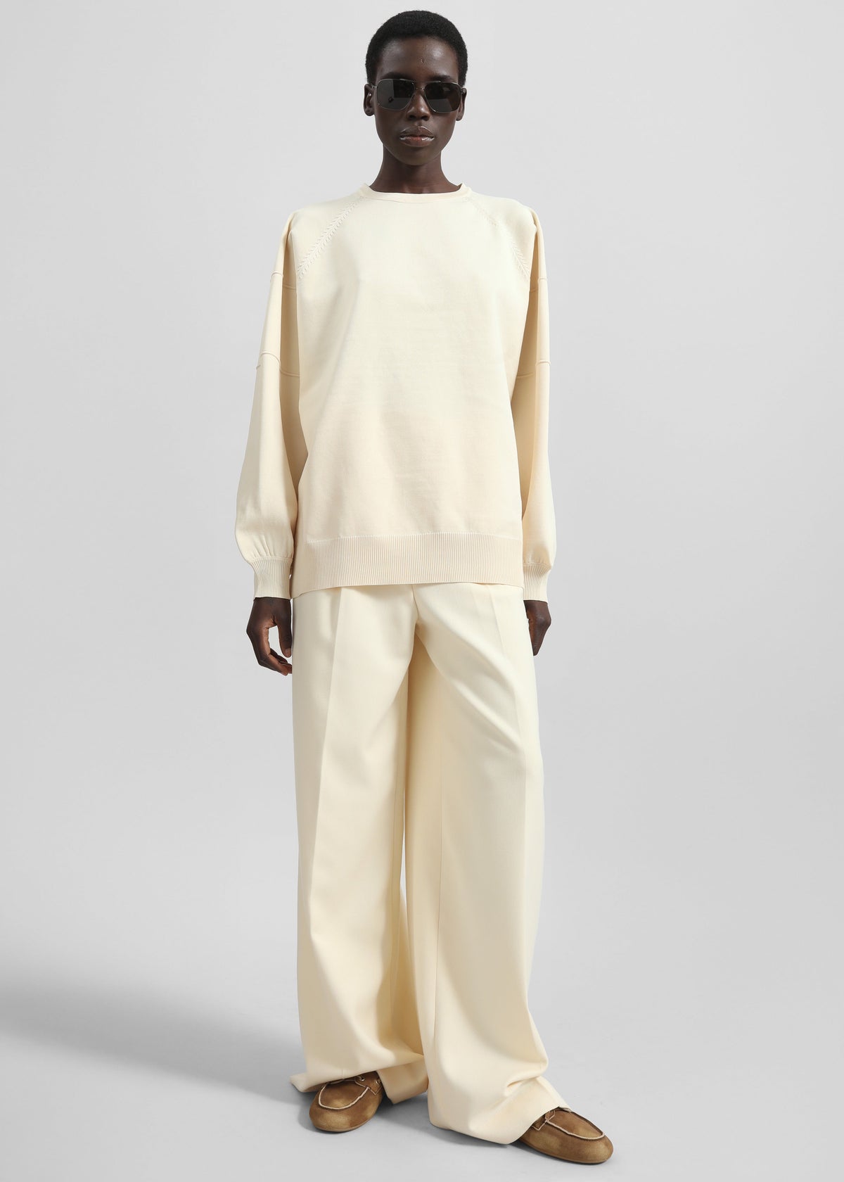 Kamila Wide Leg Trousers - Light Peach - 7