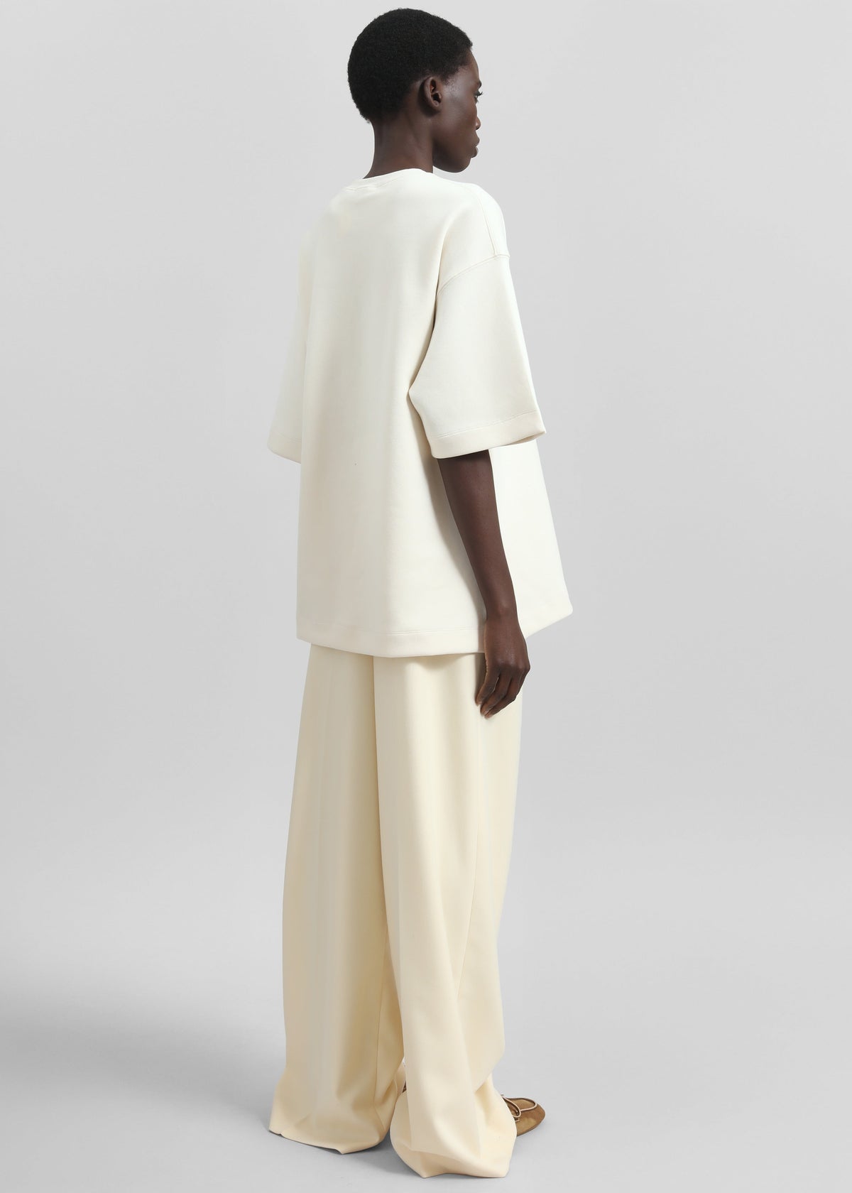 Kamila Wide Leg Trousers - Light Peach - 8
