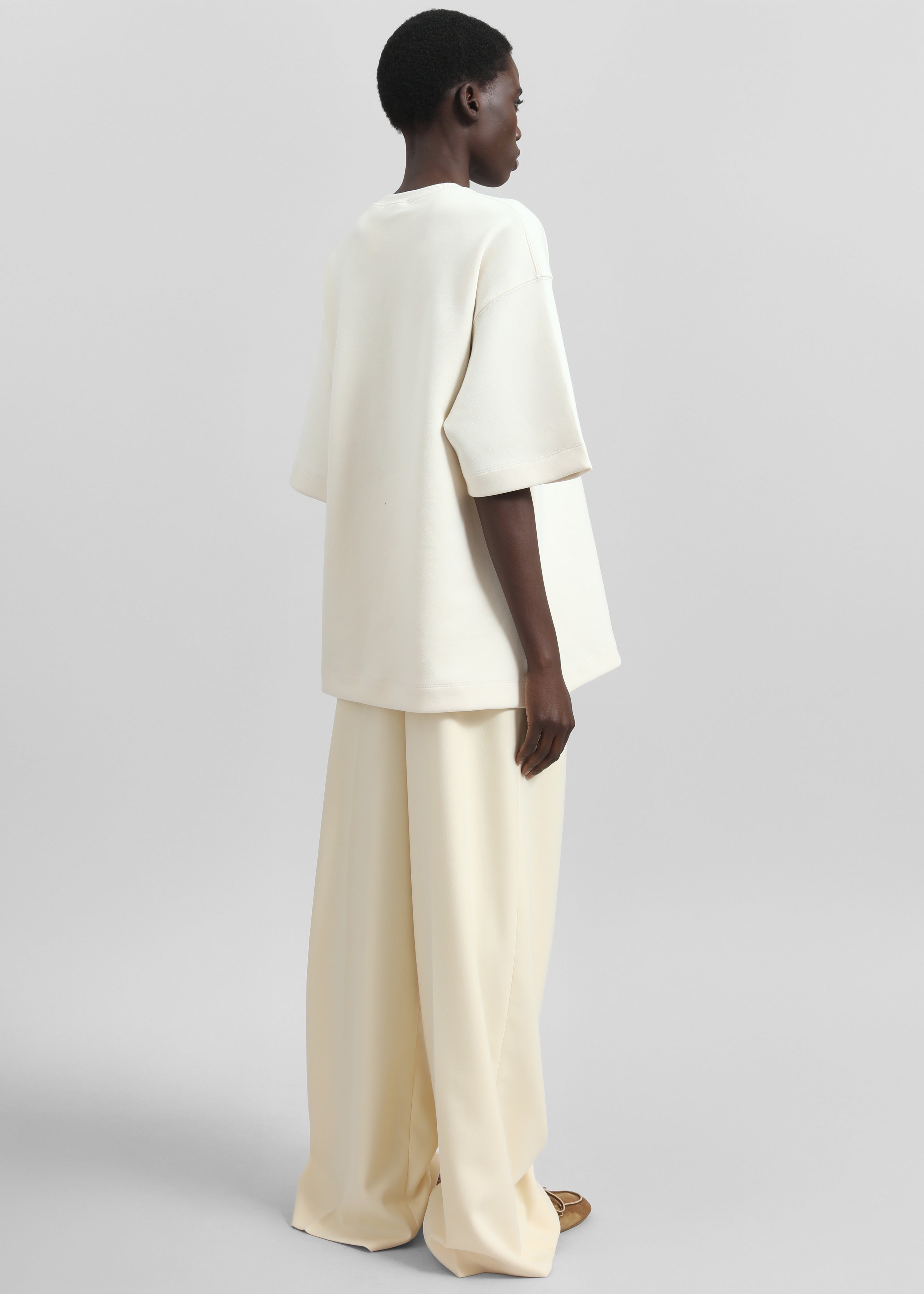 Kamila Wide Leg Trousers - Light Peach - 8