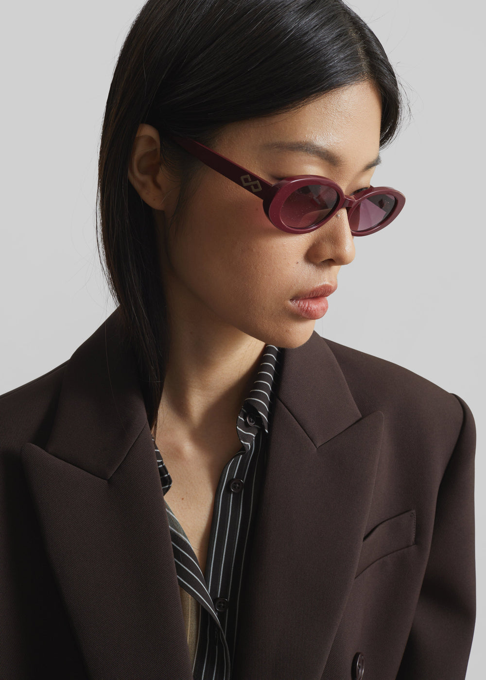 Karen Wazen Olivia Sunglasses - Burgundy - 1