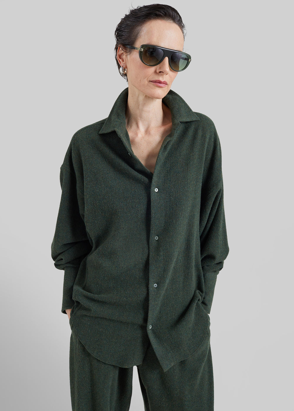 Karen Wazen Sol Sunglasses - Olive - 1