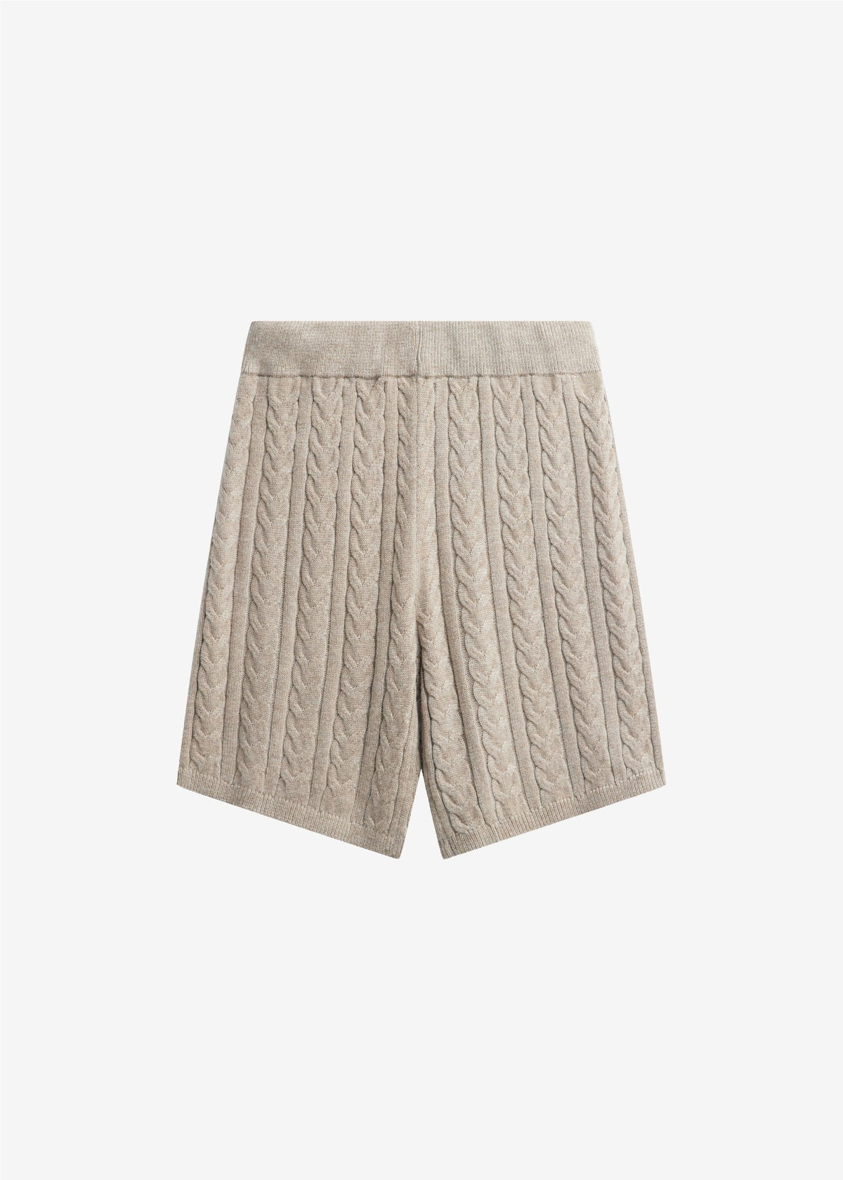 Karmoy Cable Knit Shorts - Beige - 8
