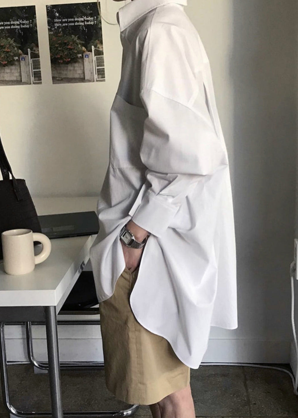 Kat Soft Oversized Shirt - White - 1