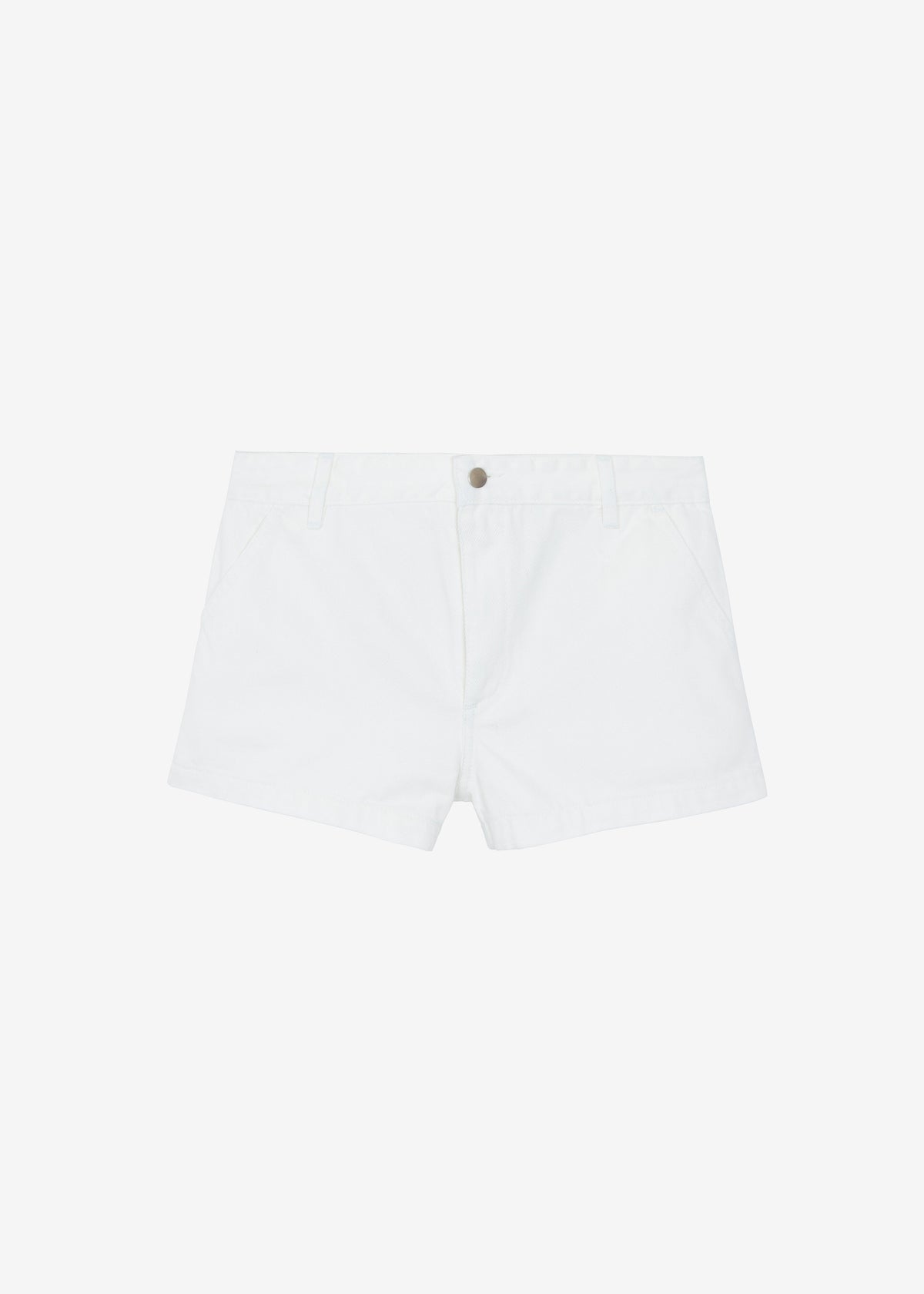 Kate Denim Mini Shorts - White - 12