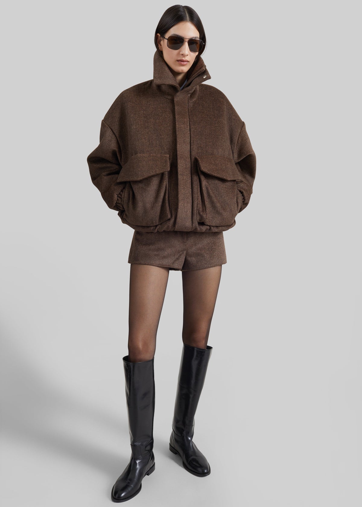 Kate Mini Shorts - Brown Melange