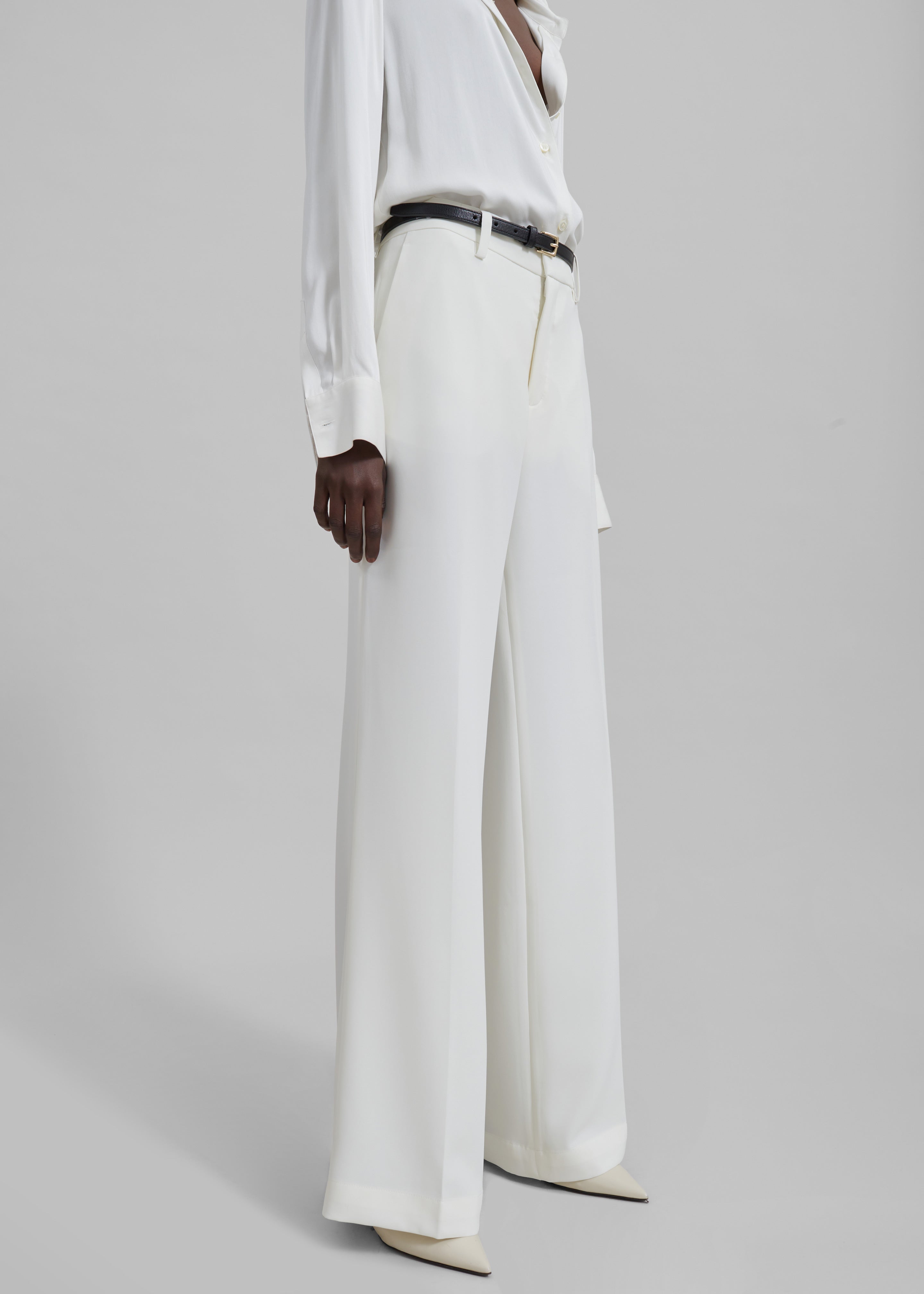 Katie Flared Pants - Ivory - 8