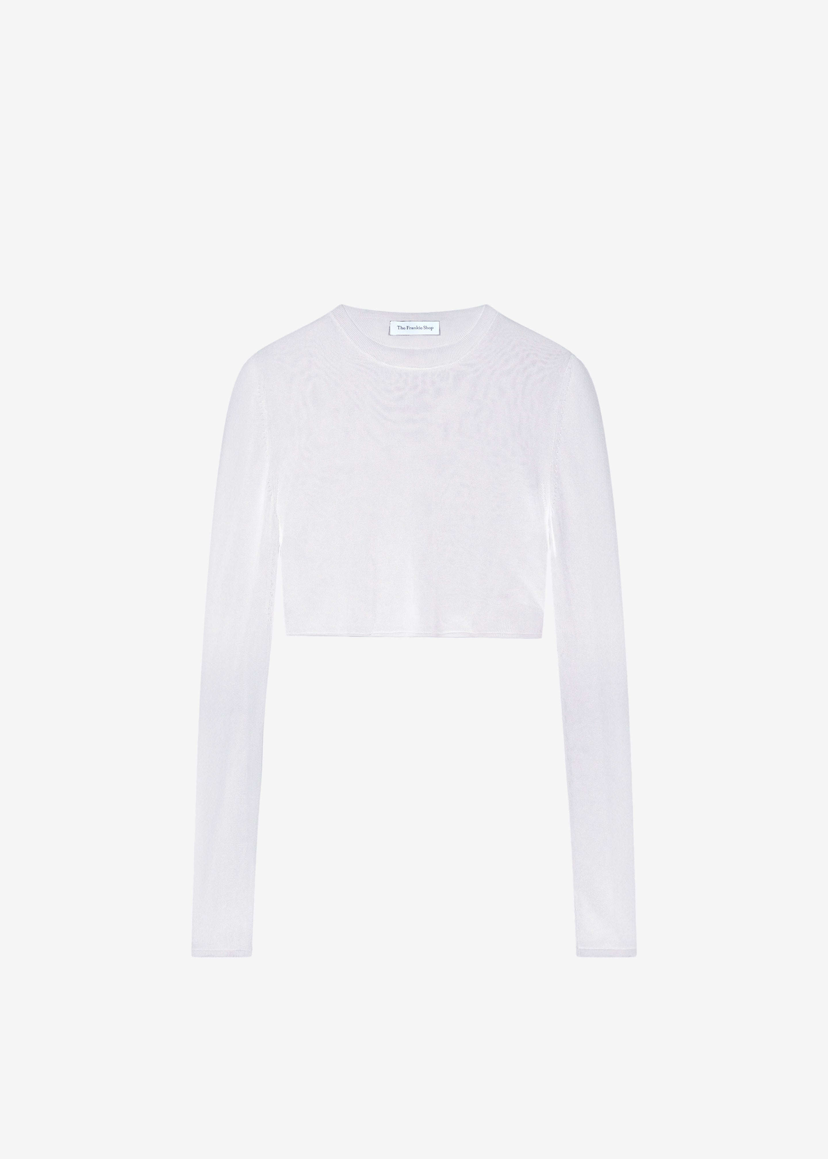 Kazel Cropped Thin Knit Top - White – The Frankie Shop Europe