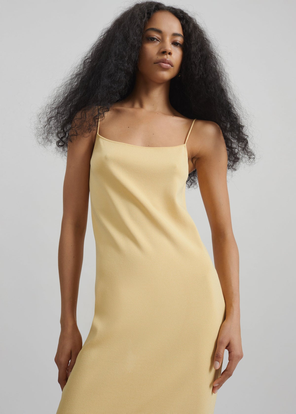 Keira Knit Midi Dress - Yellow The Frankie Shop Europe Keira Knit Midi Dress - Yellow The Frankie Shop Europe