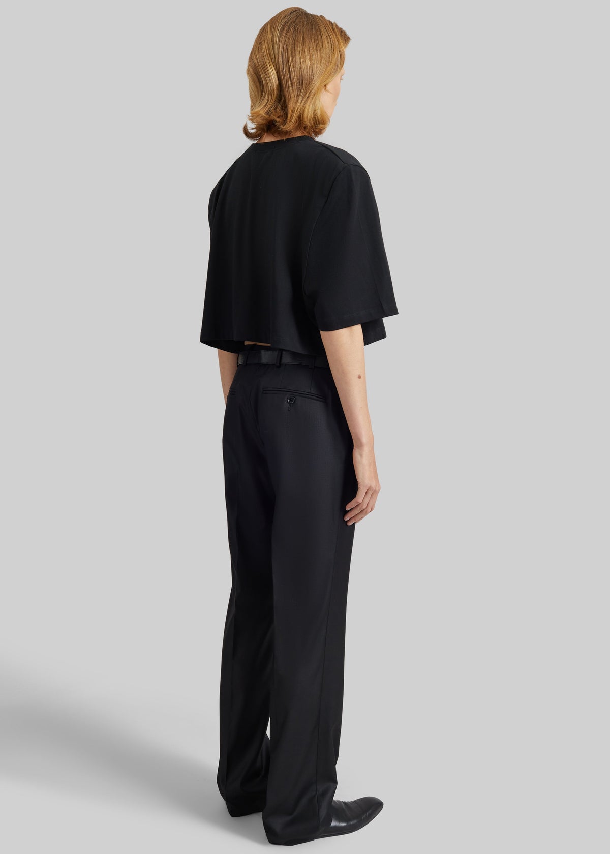 Kelan Padded Cropped Tee - Black - 6