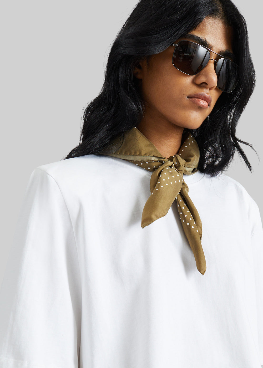 Kelan Padded Cropped Tee - White - 1