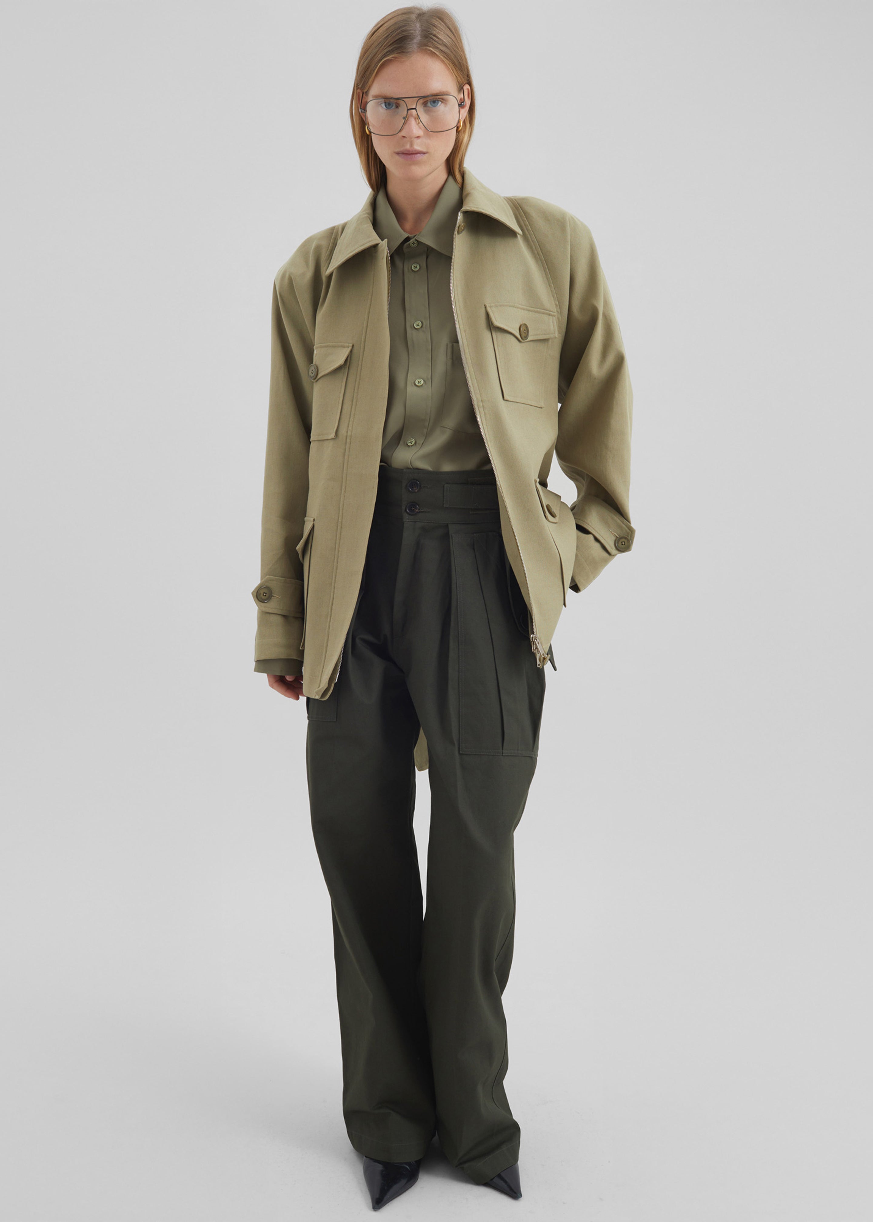 Kelia Padded Utility Jacket - Sage – The Frankie Shop Europe