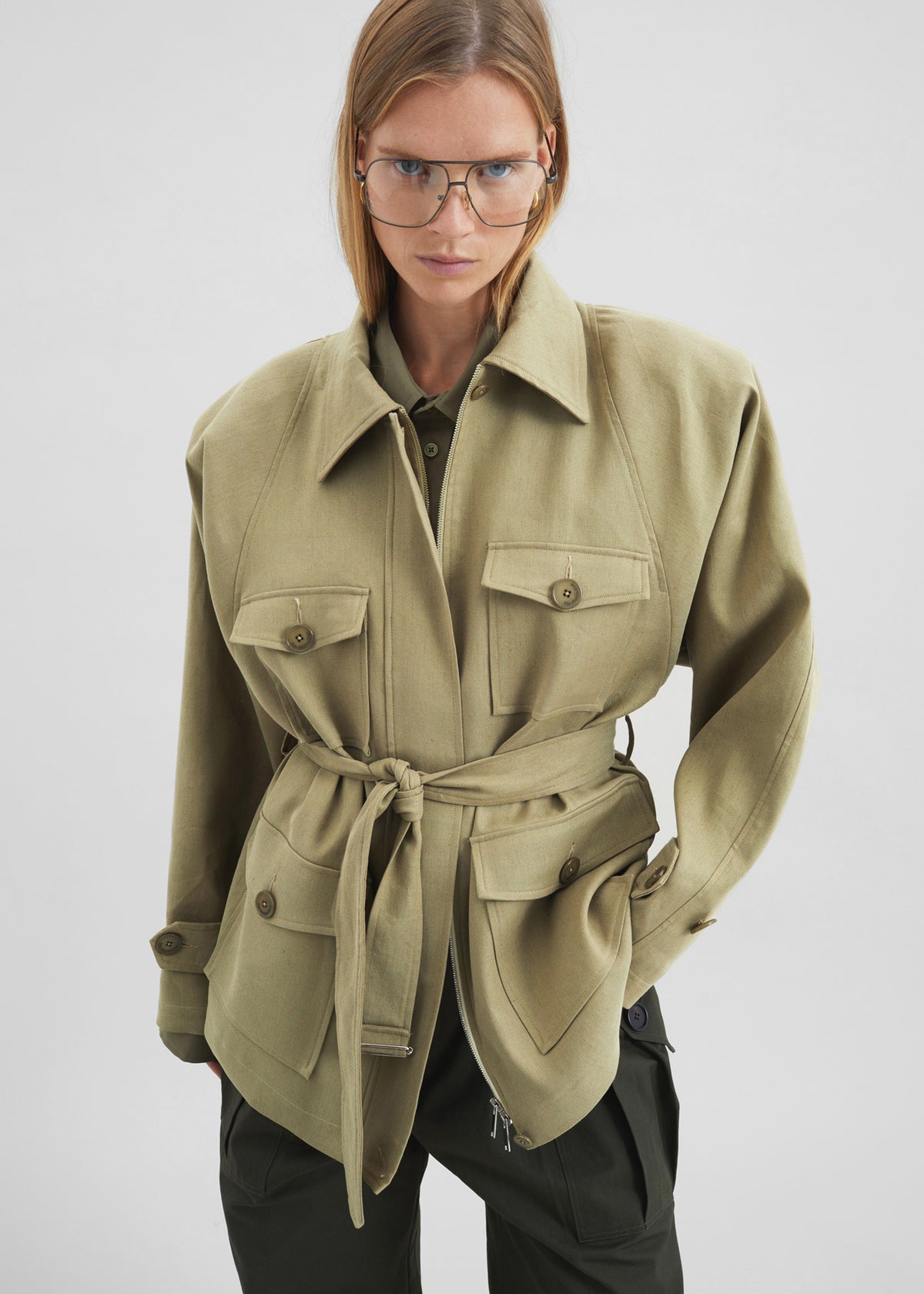 Kelia Padded Utility Jacket - Sage - 6