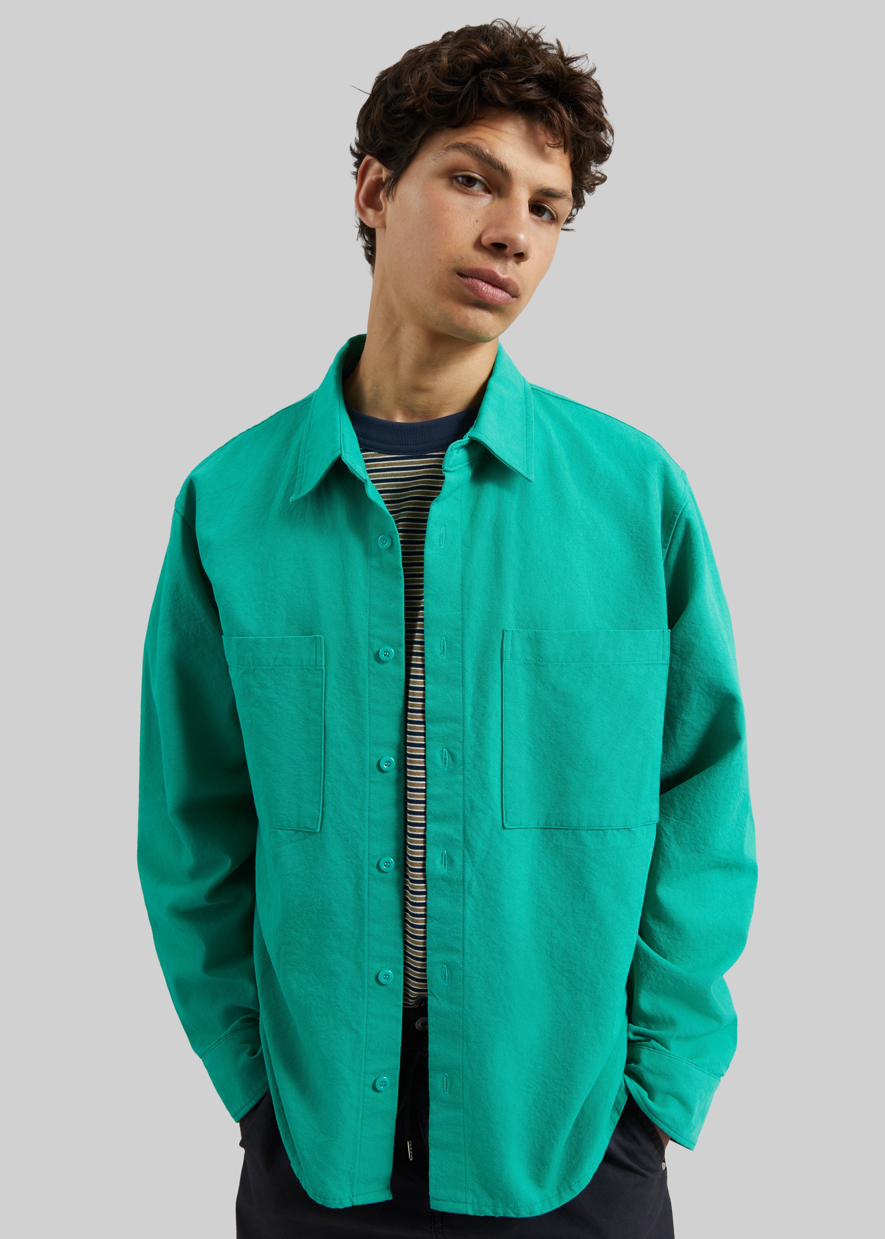 Keller Cotton Shirt - Green - 1