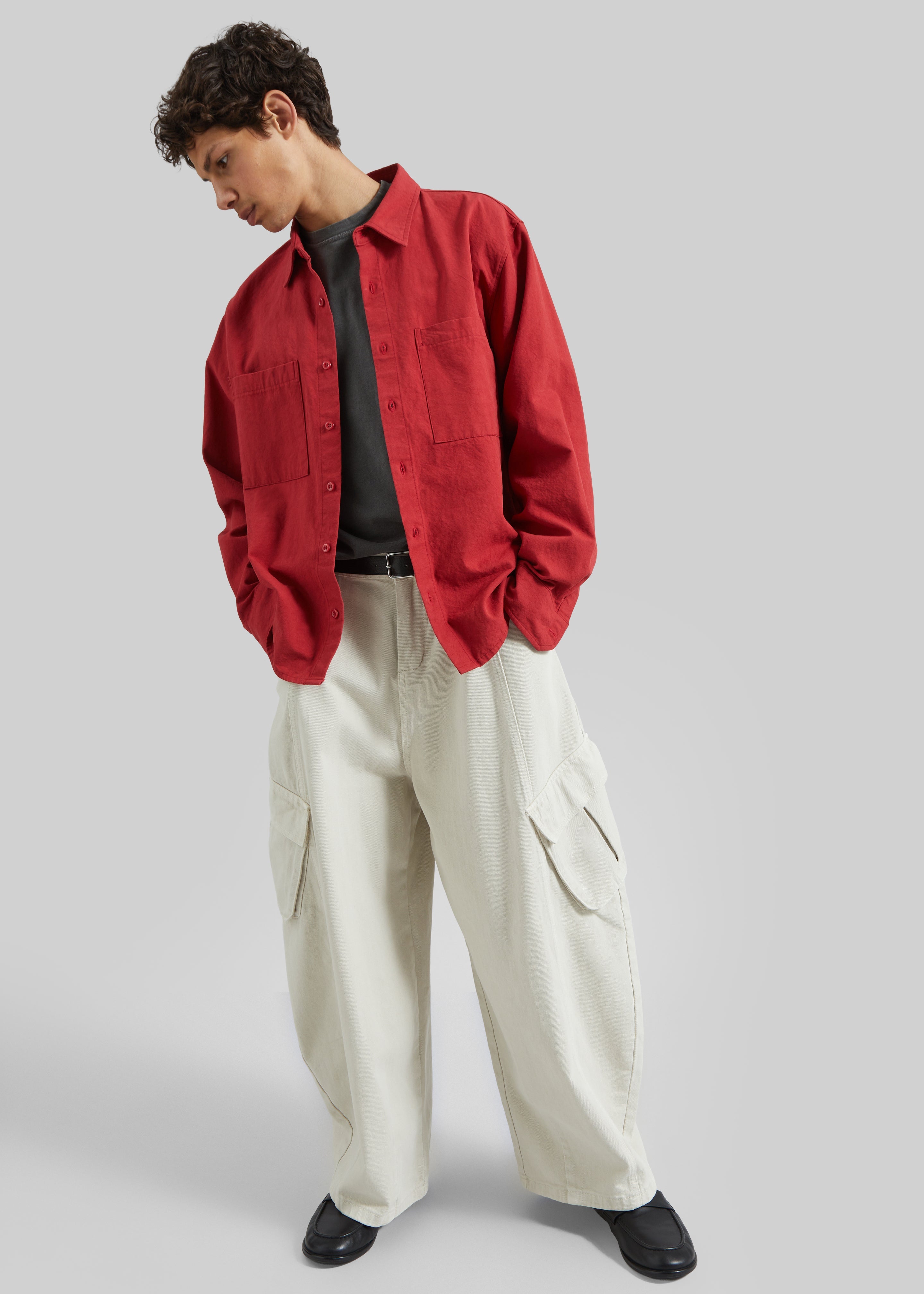Keller Cotton Shirt - Red - 4