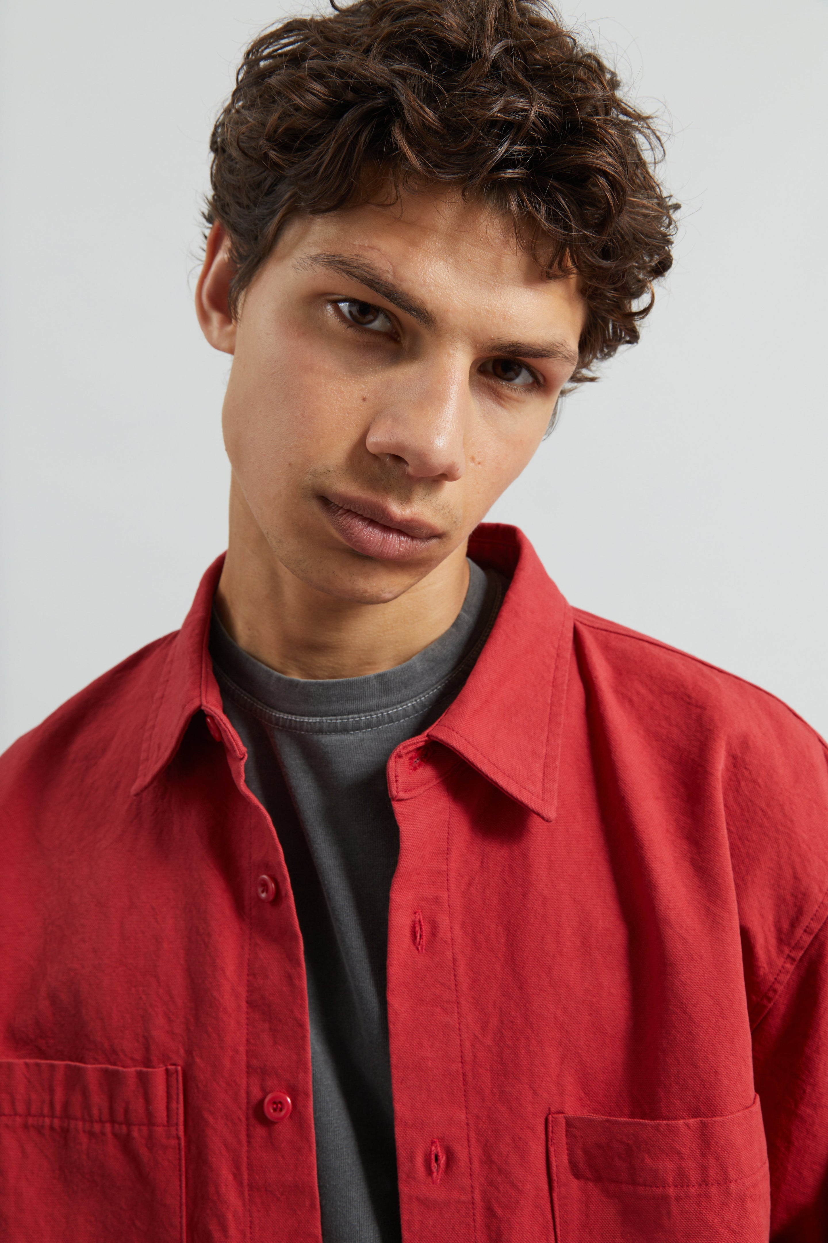 Keller Cotton Shirt - Red - 2