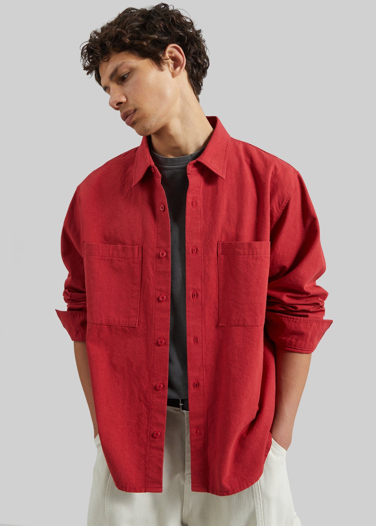 Keller Cotton Shirt - Red - 5