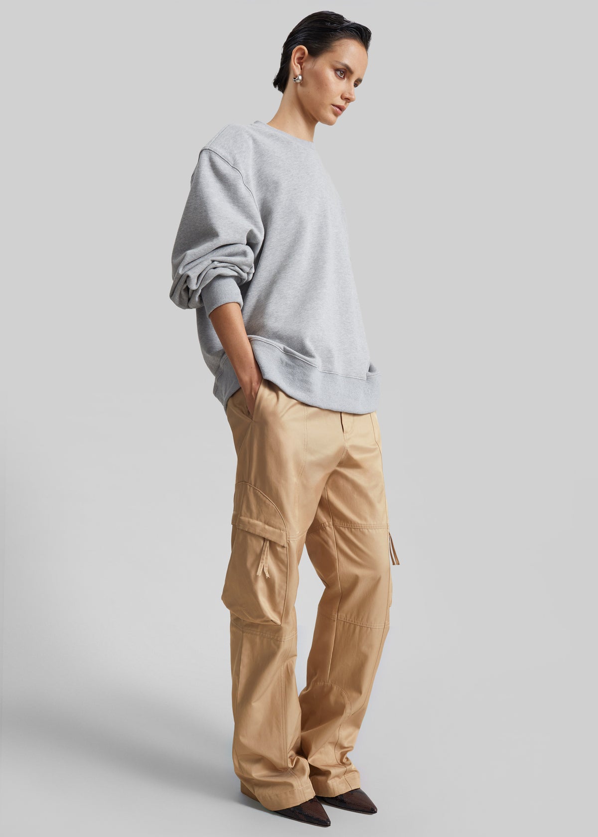 Kelly Cotton Cargo Pants - Camel - 2
