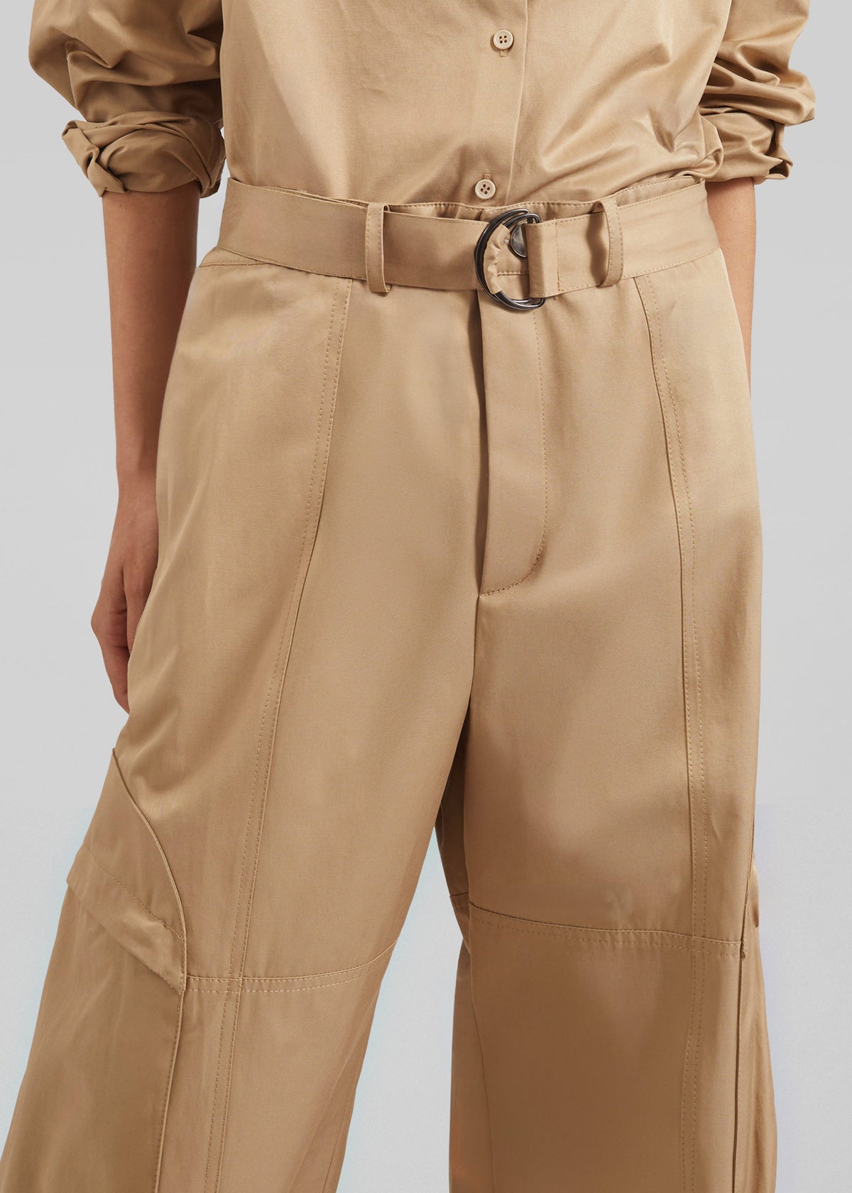 Pantalon cargo Kelly en coton - Camel - 5