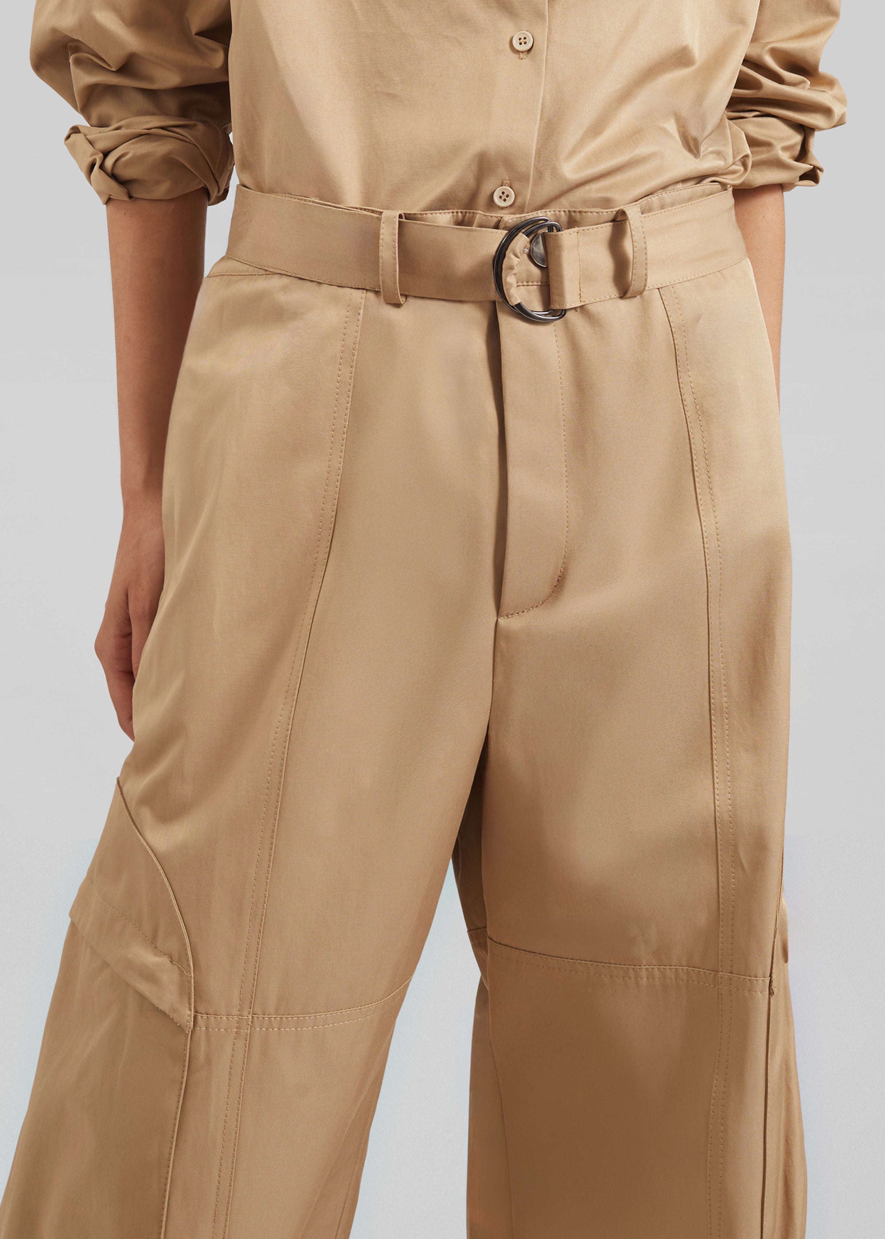 Pantalon cargo Kelly en coton - Camel - 5