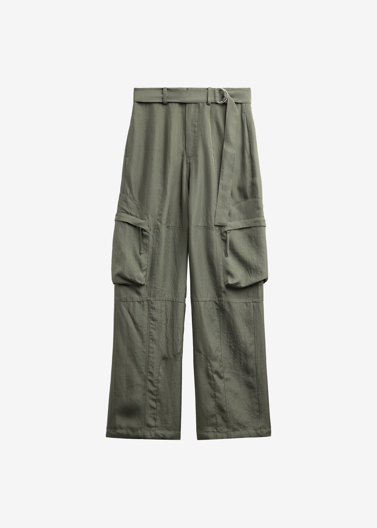 Kelly Fluid Cargo Pants - Moss Green - 8