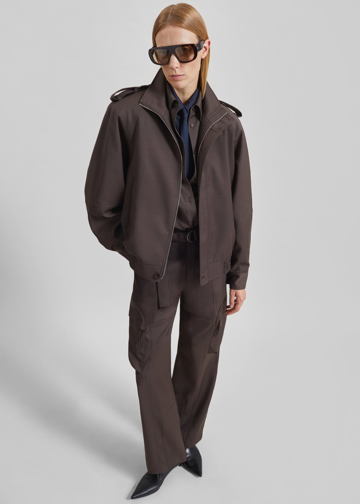 Kelly Padded Blouson - Brown - 3