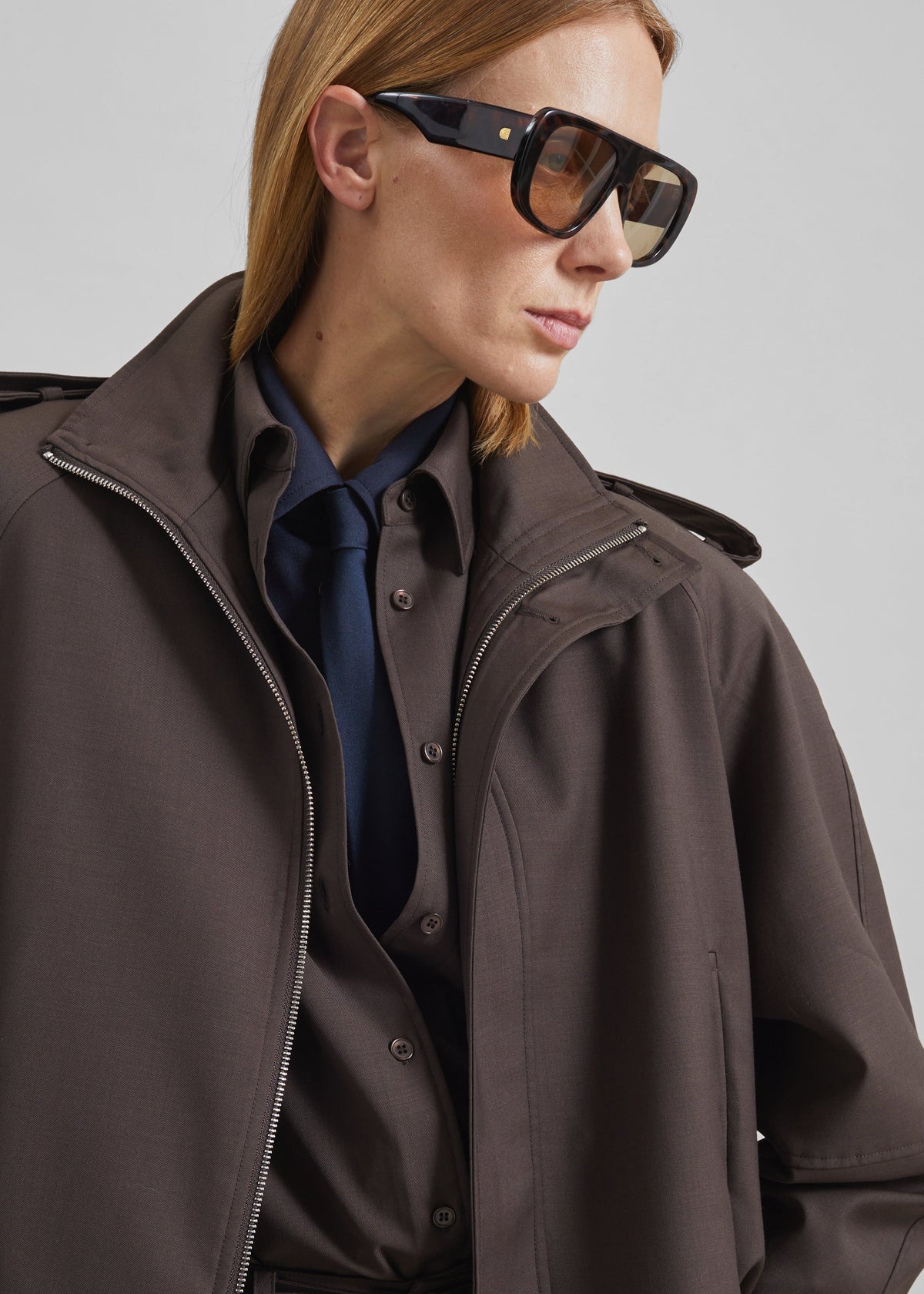 Kelly Padded Blouson - Brown - 4