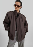 Blouson Kelly à épaulettes - Marron