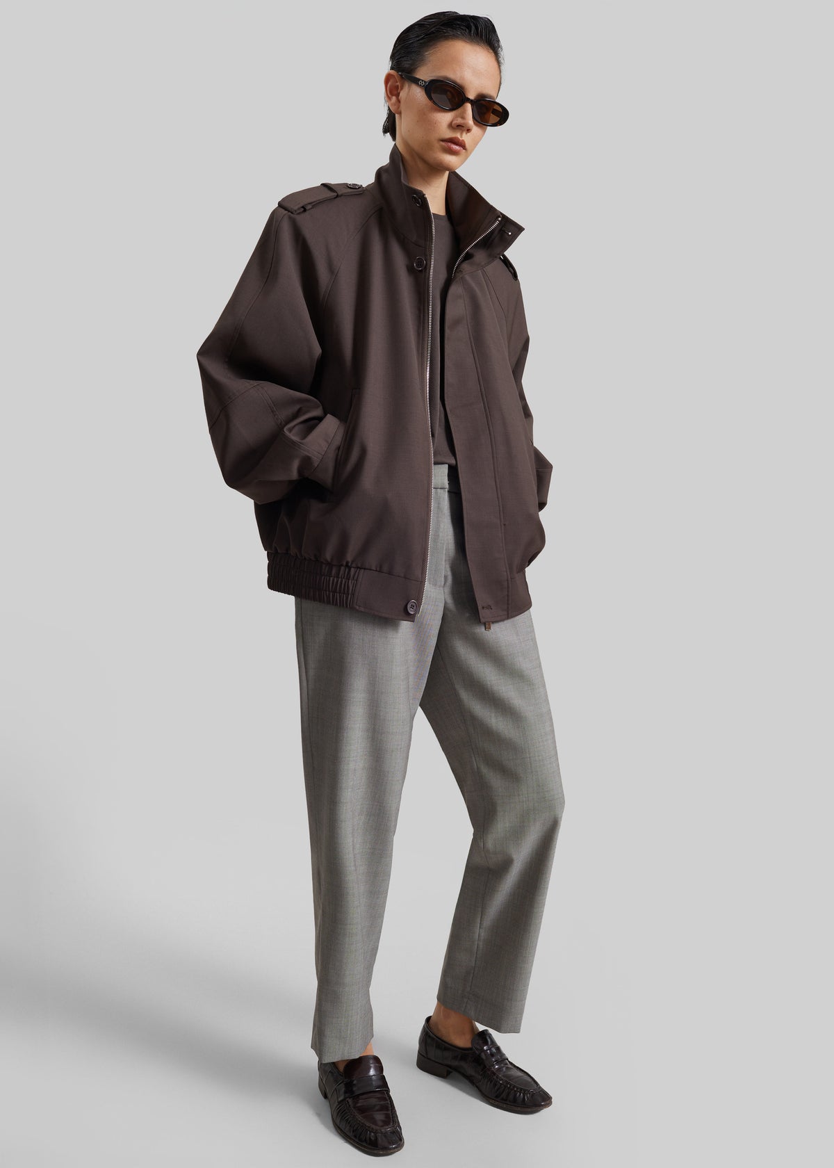 Blouson Kelly à épaulettes - Marron - 2