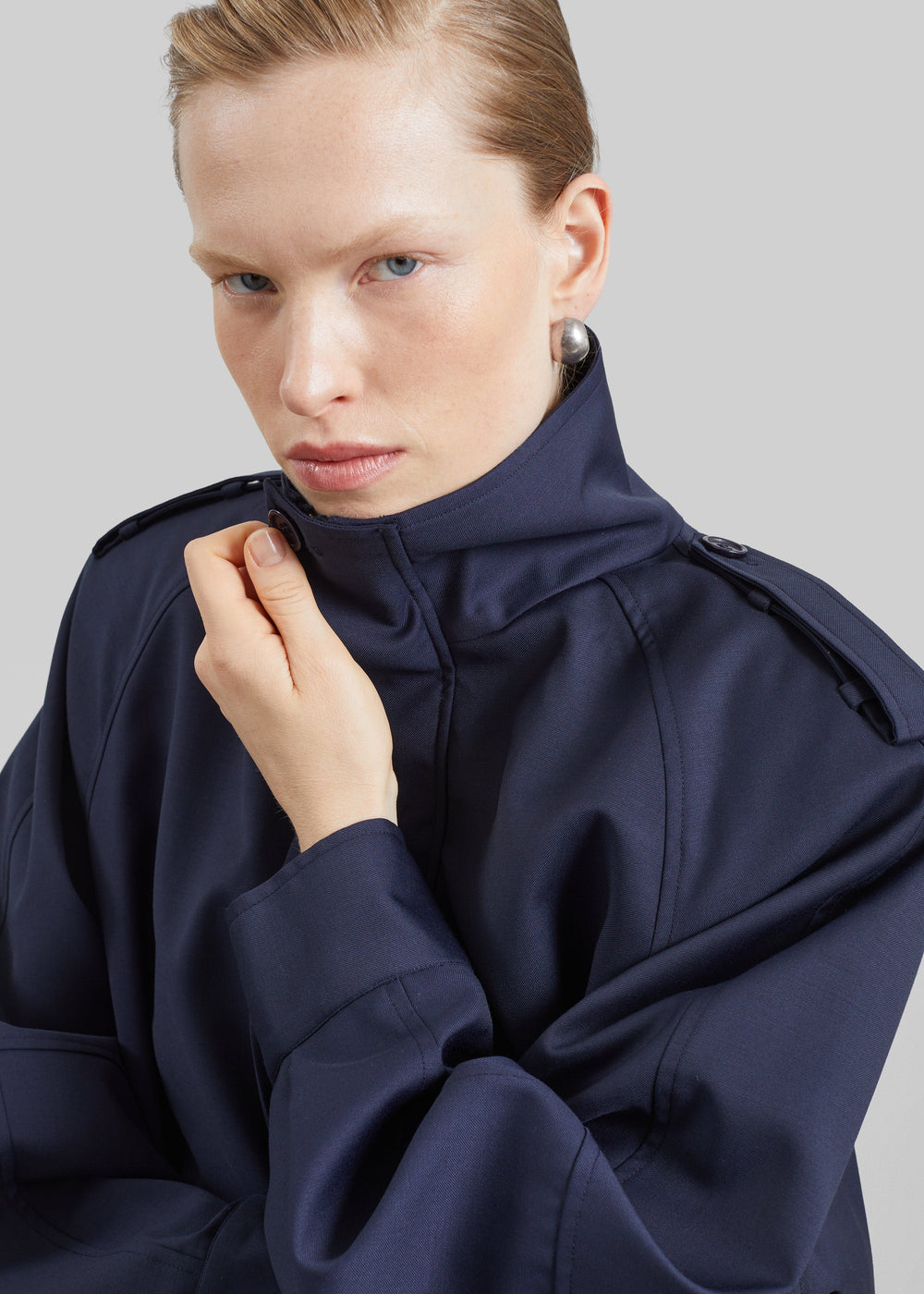 Kelly Padded Blouson - Navy - 1