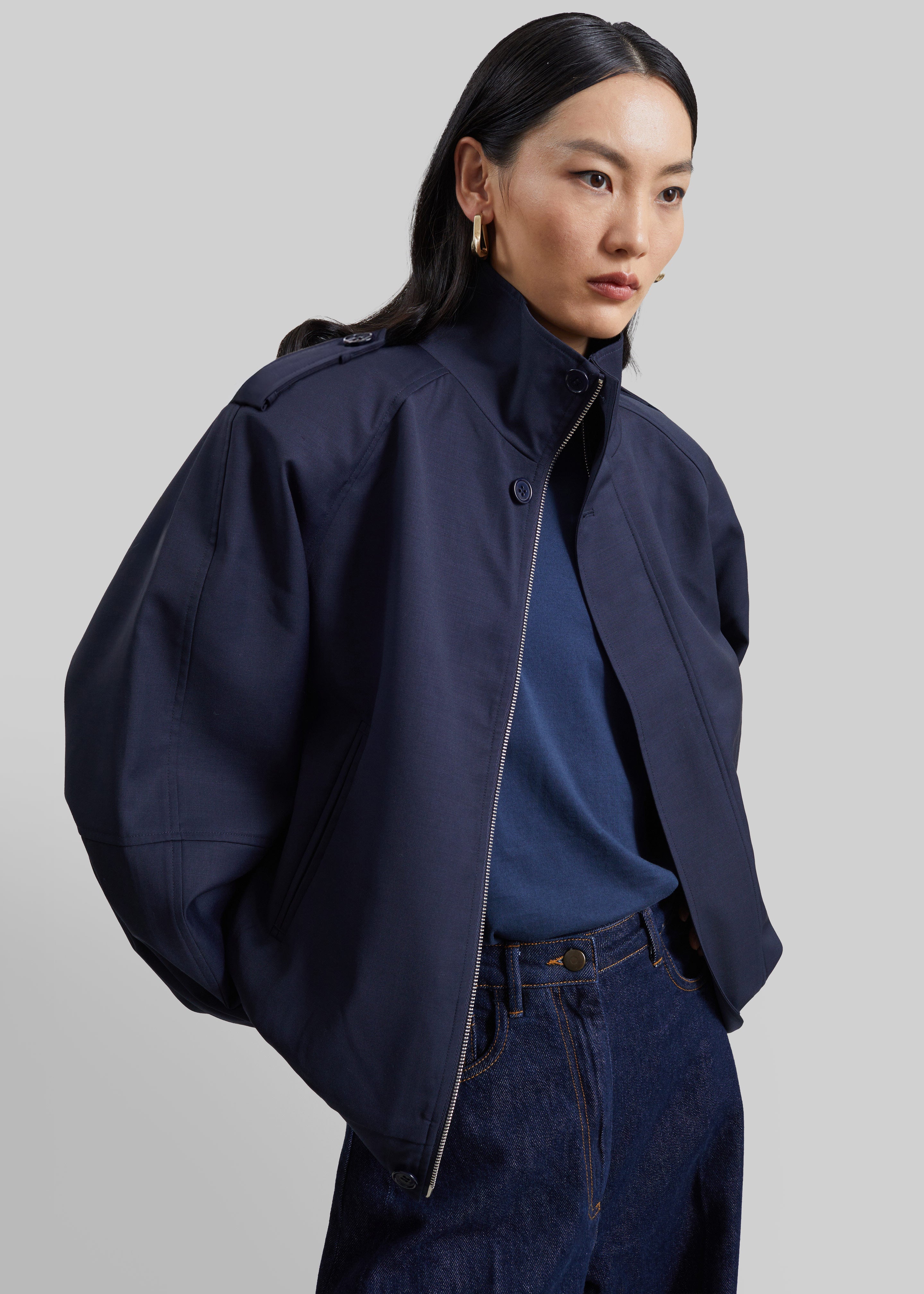 Kelly Padded Blouson - Navy
