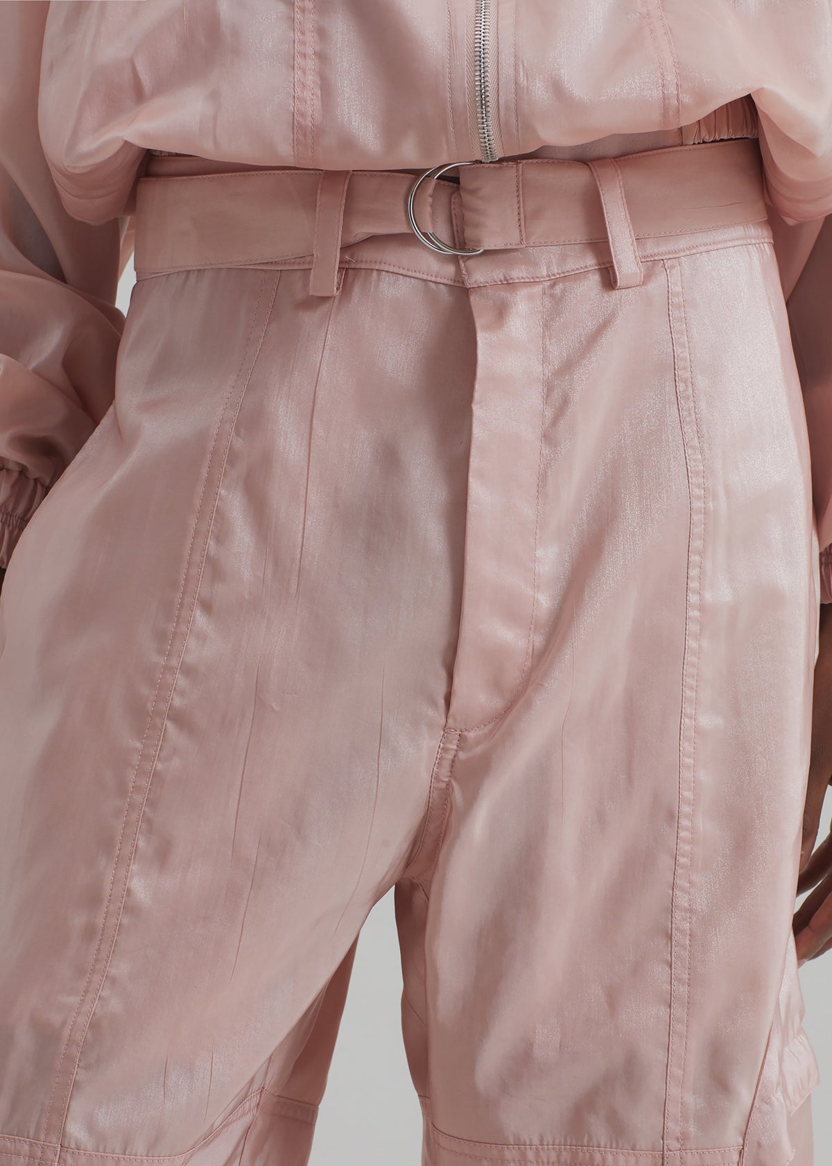 Kelly Sheer Cargo Pants - Pink - 4