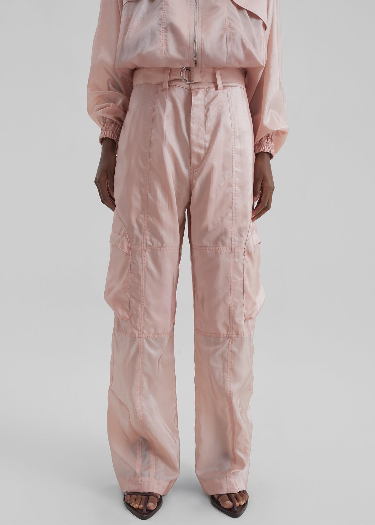 Kelly Sheer Cargo Pants - Pink - 6