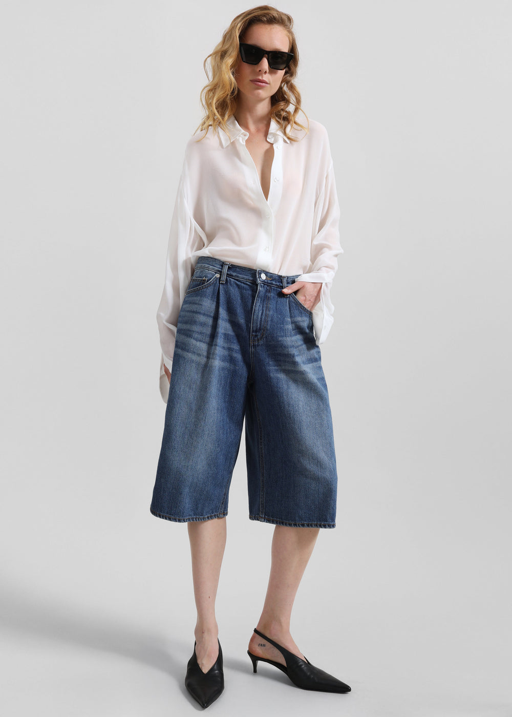 Kendon Denim Bermuda Shorts - Medium Wash