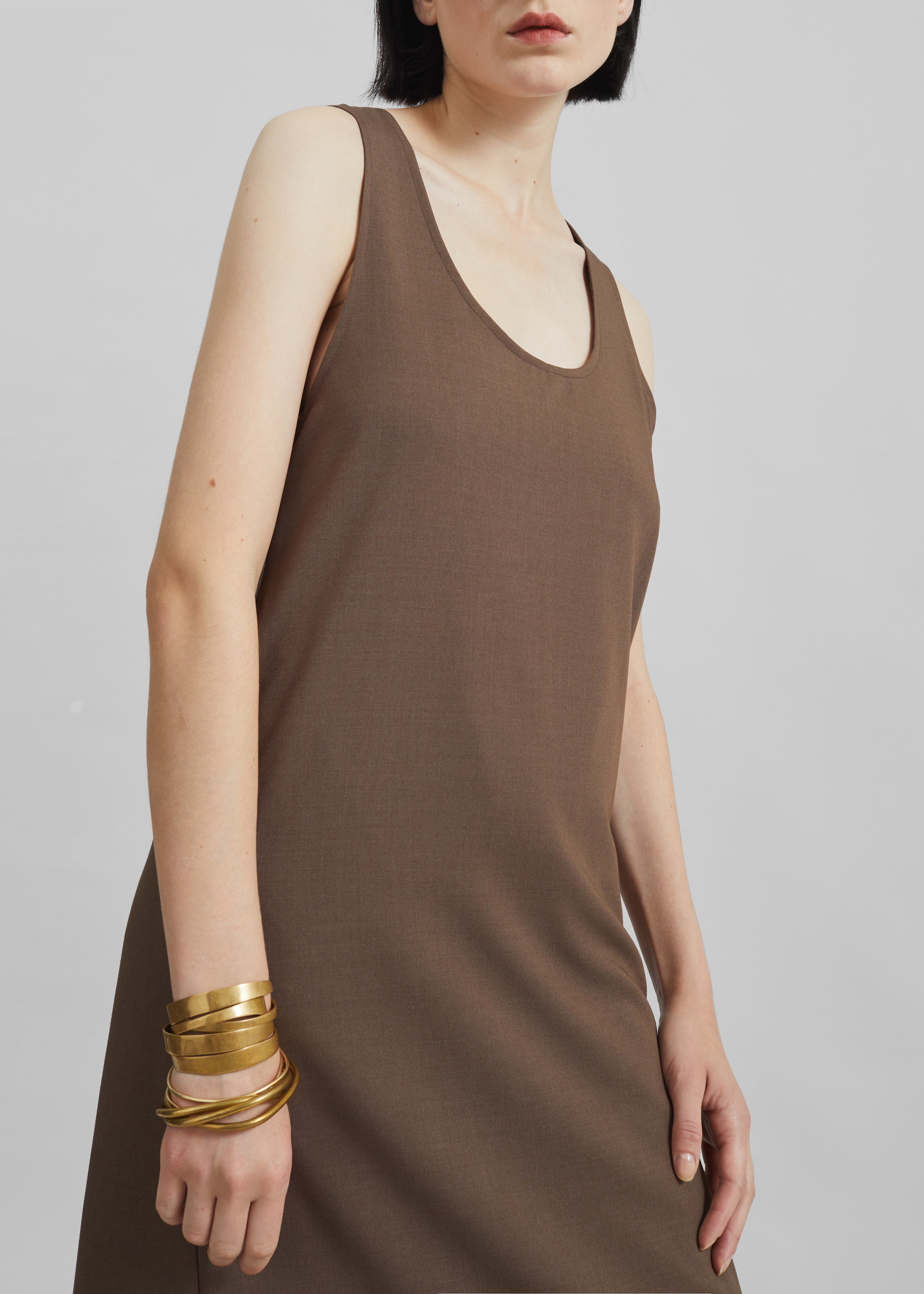Kenmare Midi Dress - Brown - 3