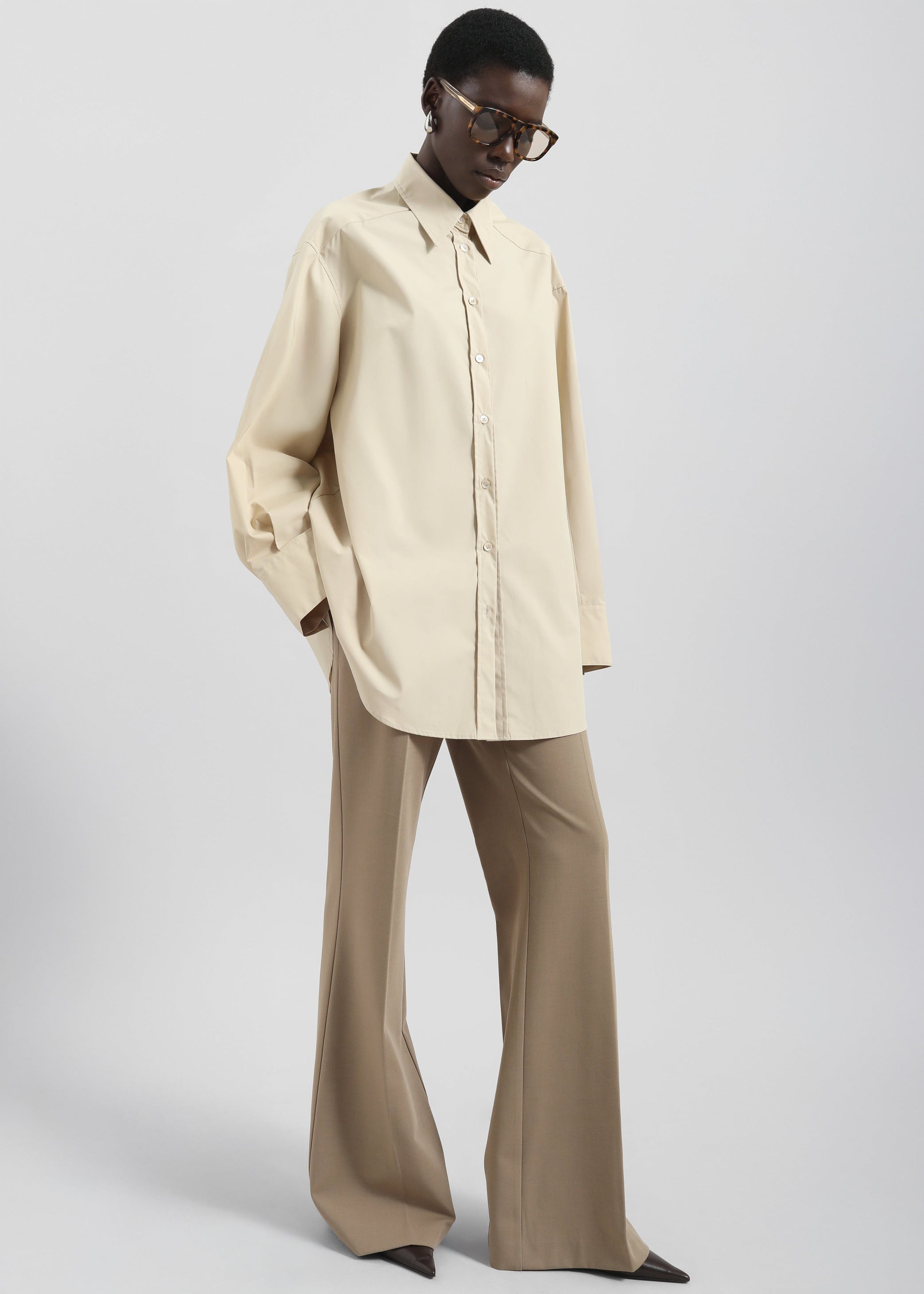 Shop the look image for Kent Button Up Shirt - Beige