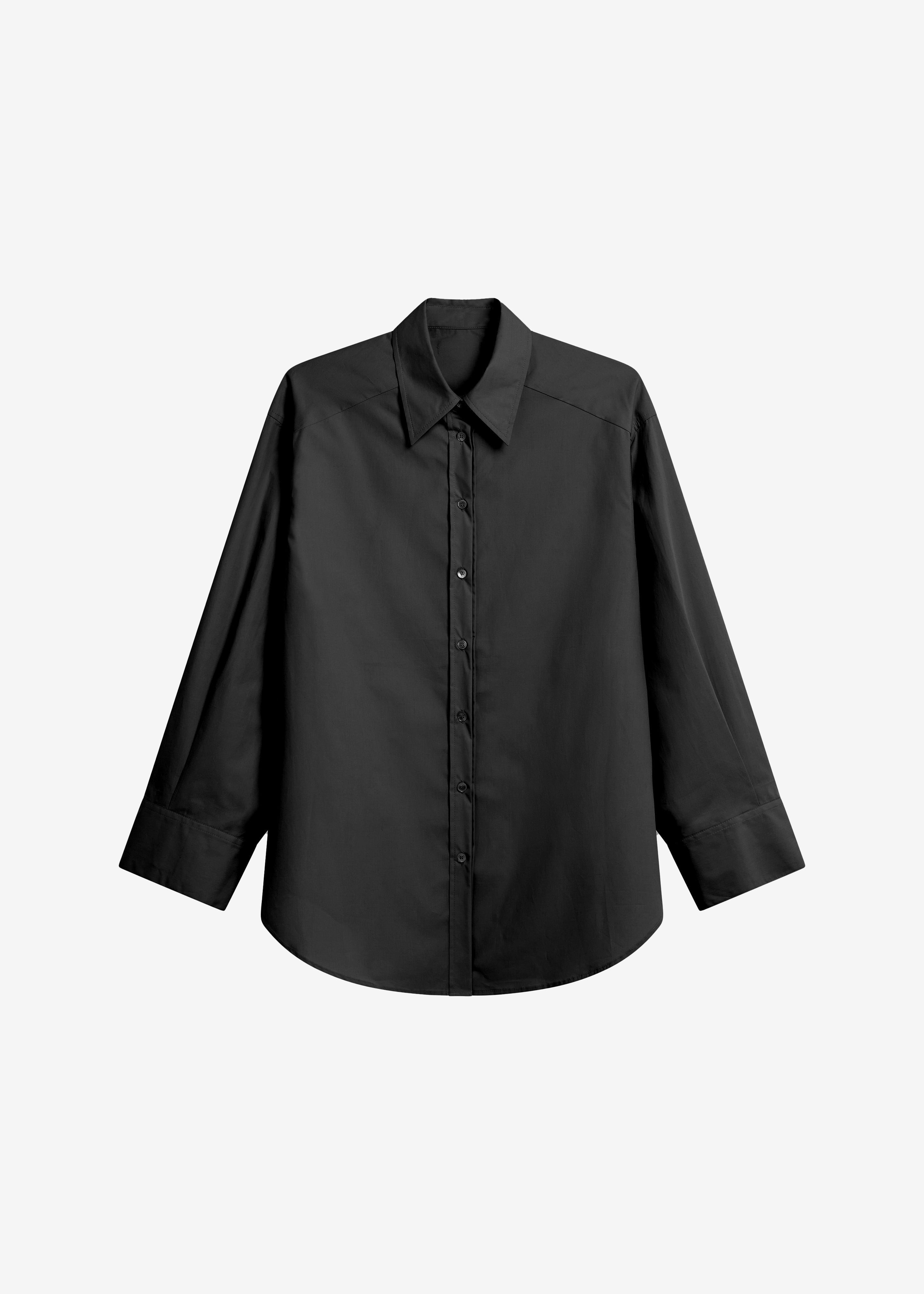 Kent Button Up Shirt - Black - 8