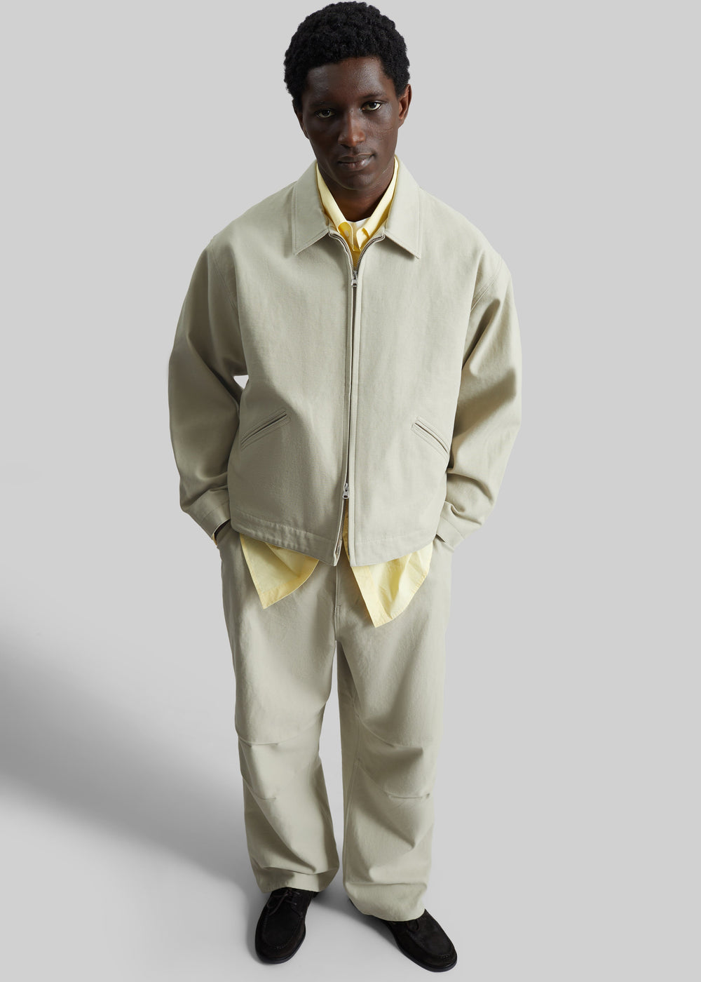 Kenton Cotton Pants - Beige - 1