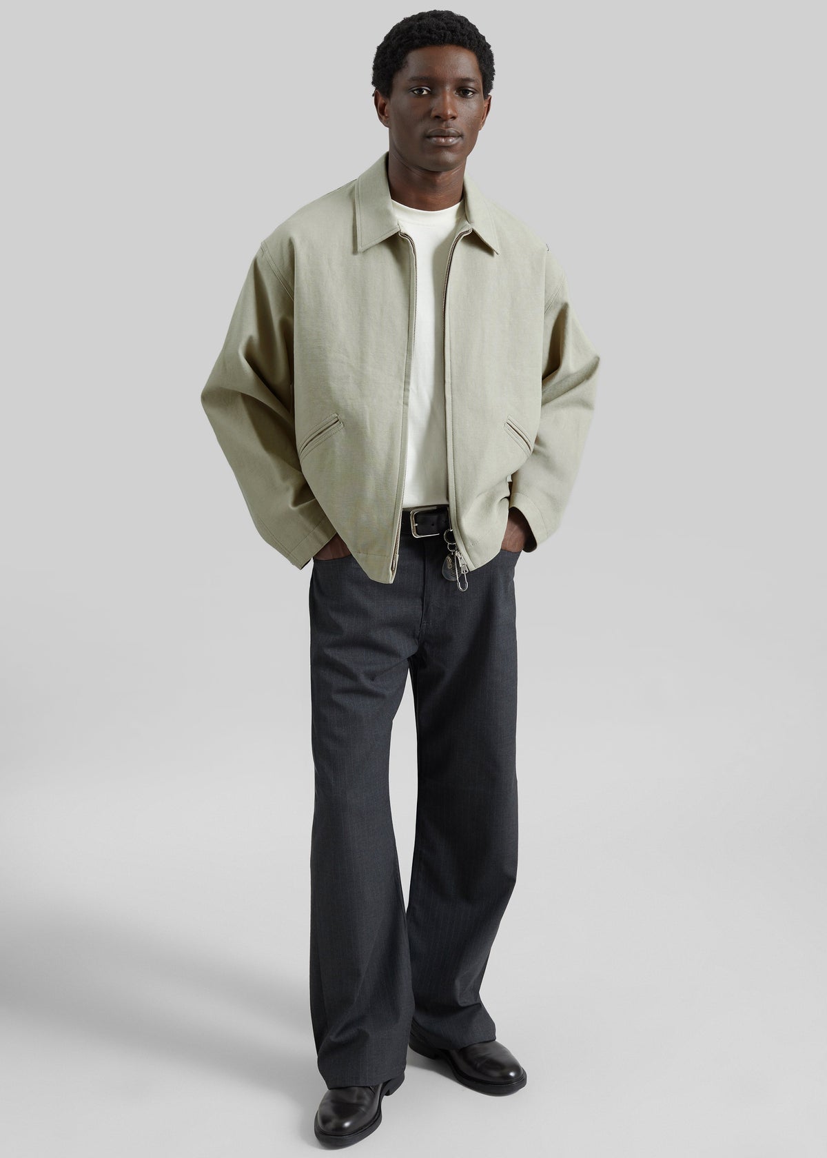 Kenton Cotton Zip Jacket - Beige - 5