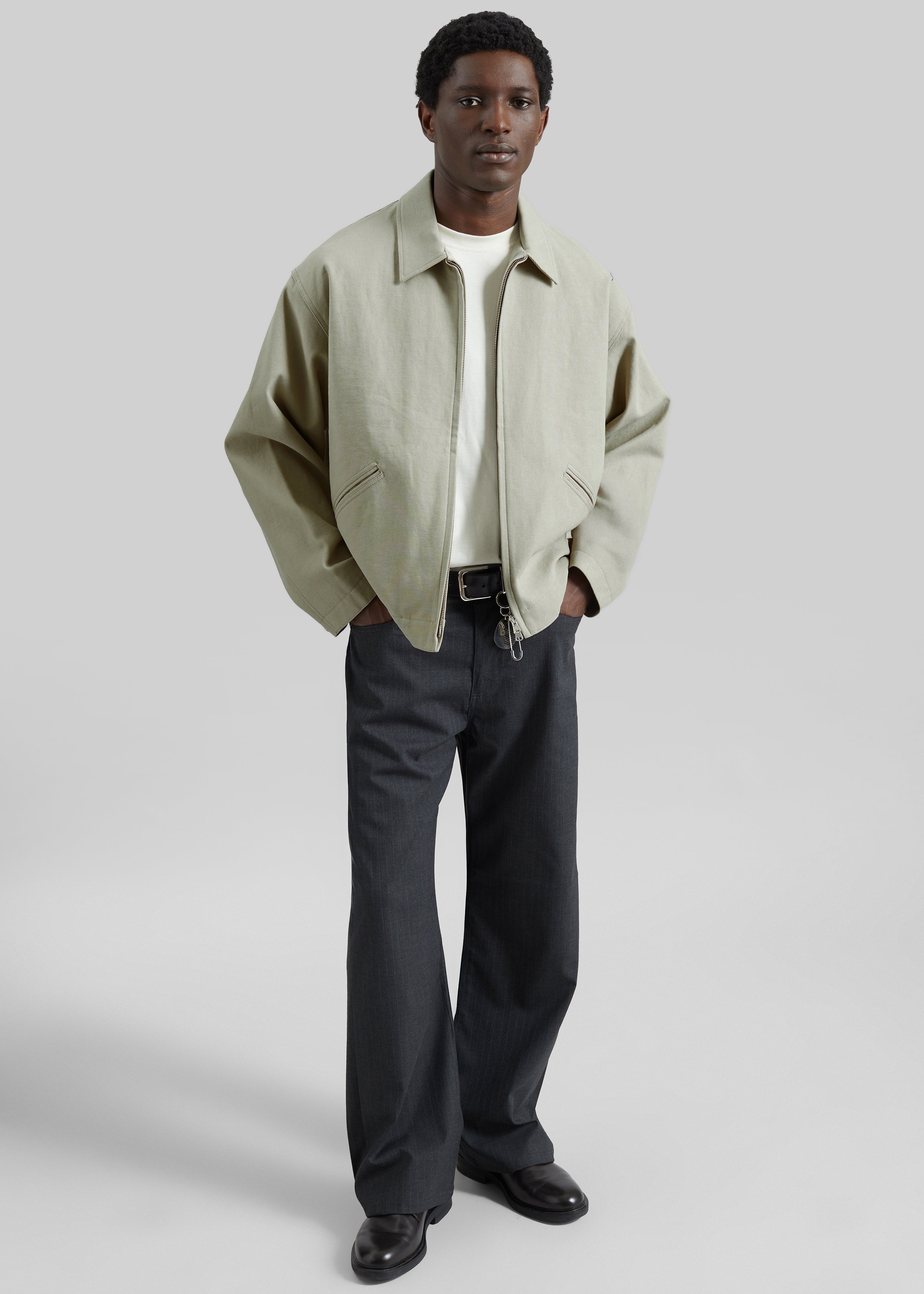 Kenton Cotton Zip Jacket - Beige - 5