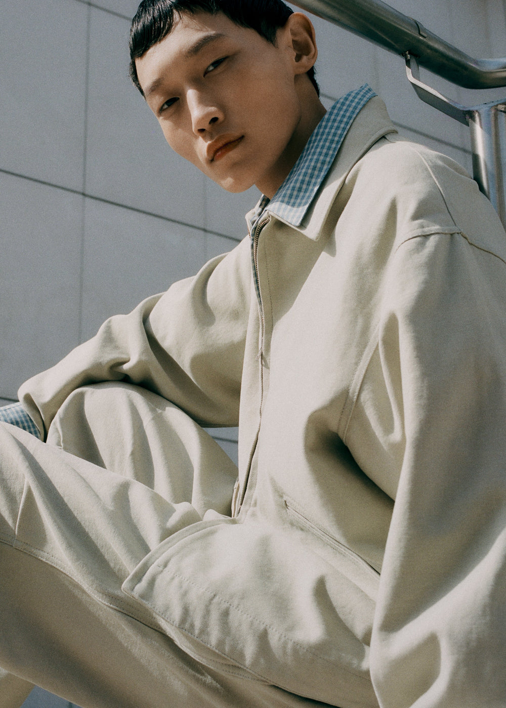 Veste Kenton en coton zippée - Beige