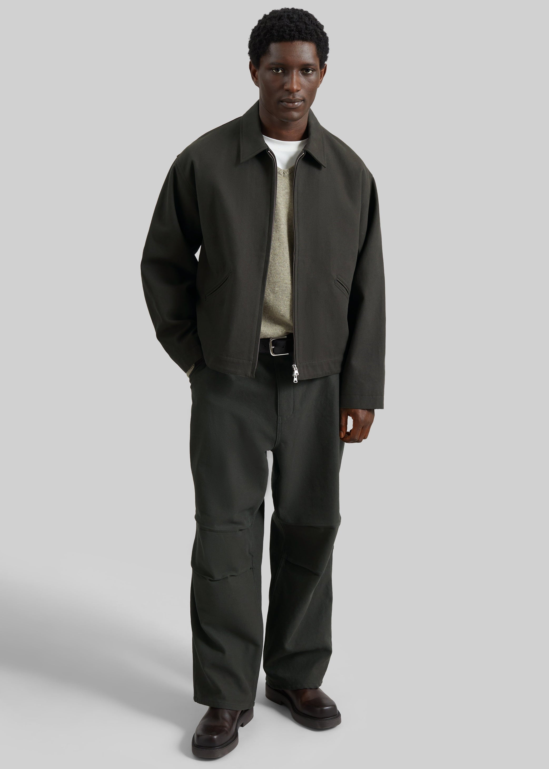 Shop the look image for Kenton Cotton Zip Jacket - Charcoal