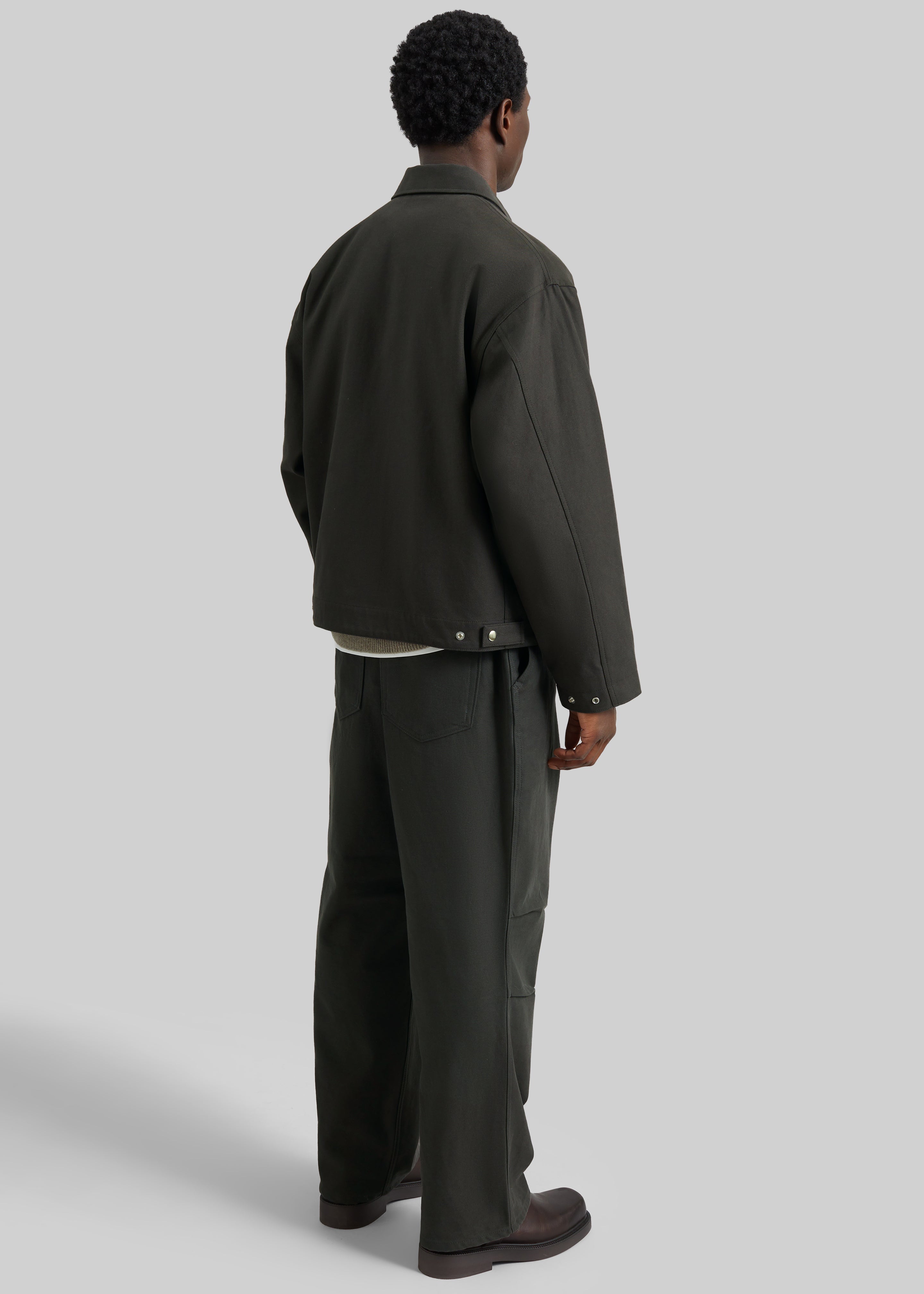 Kenton Cotton Zip Jacket - Charcoal - 7