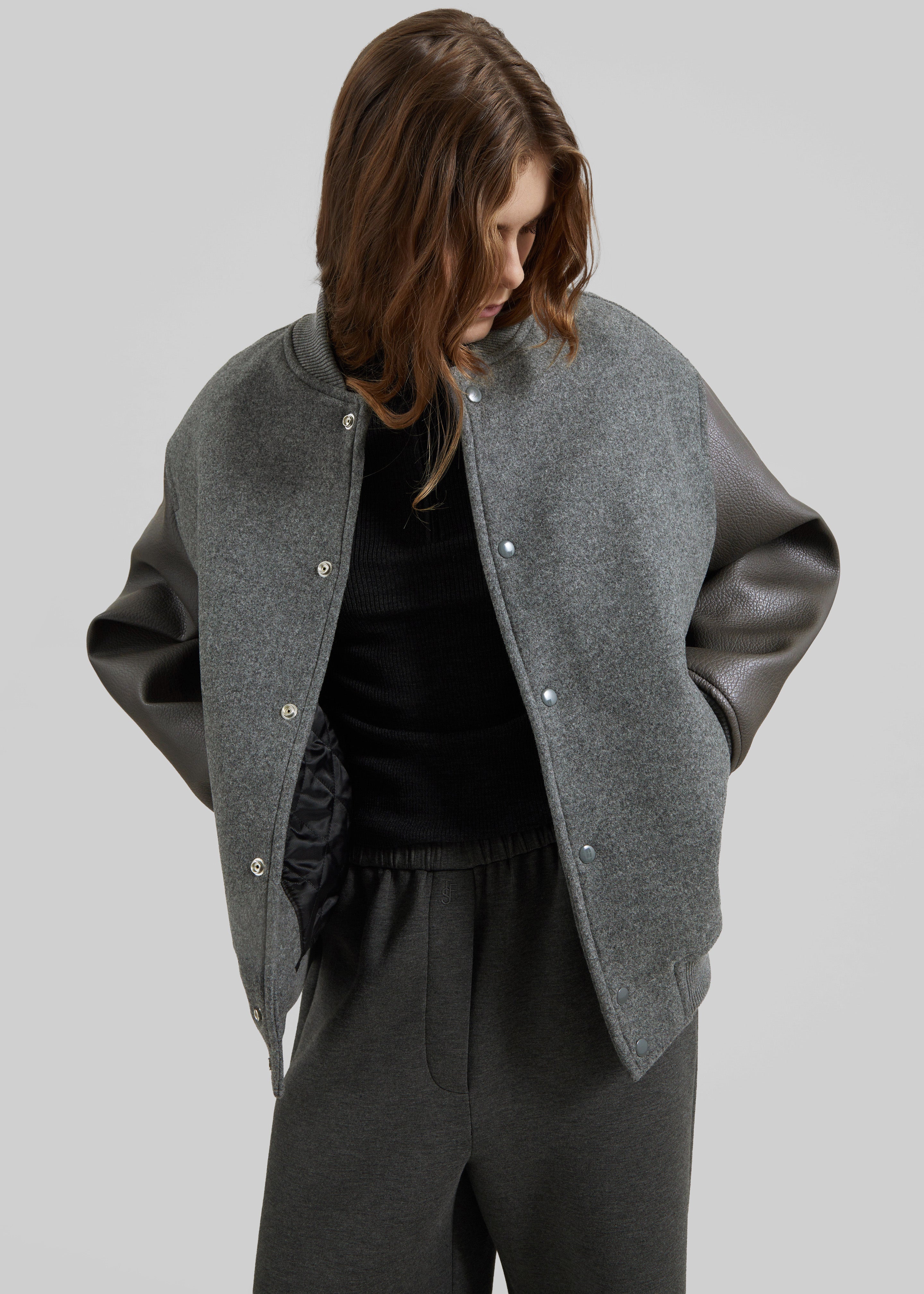 Kerava Oversized Bomber Jacket - Grey - 6