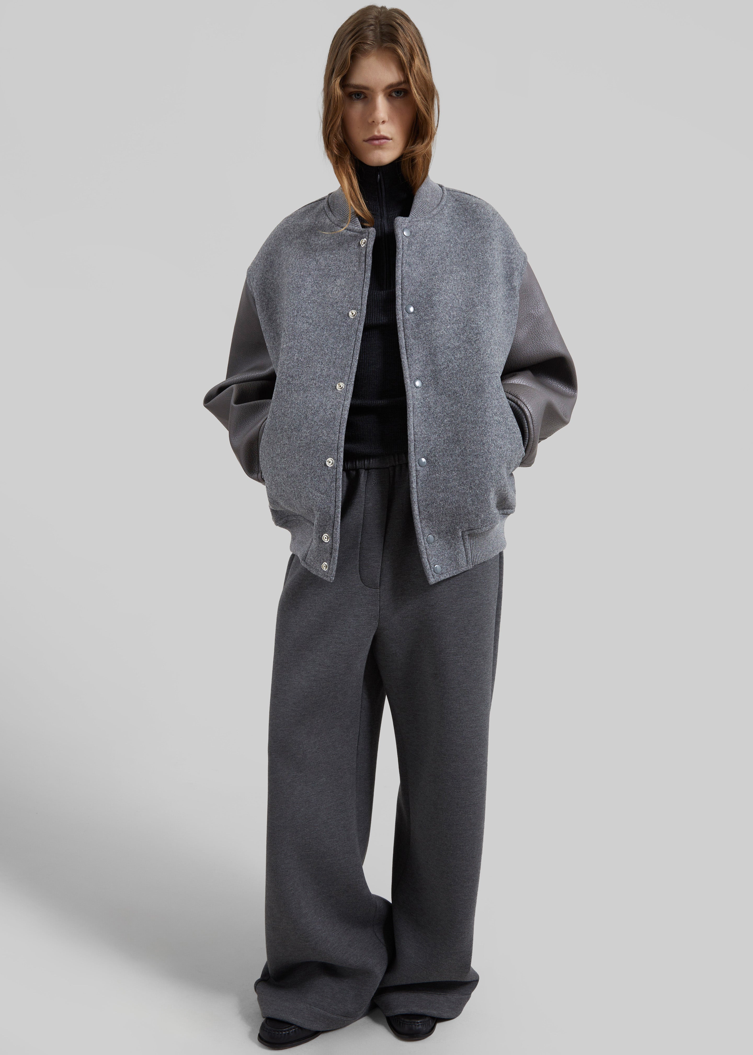 Kerava Oversized Bomber Jacket - Grey - 2