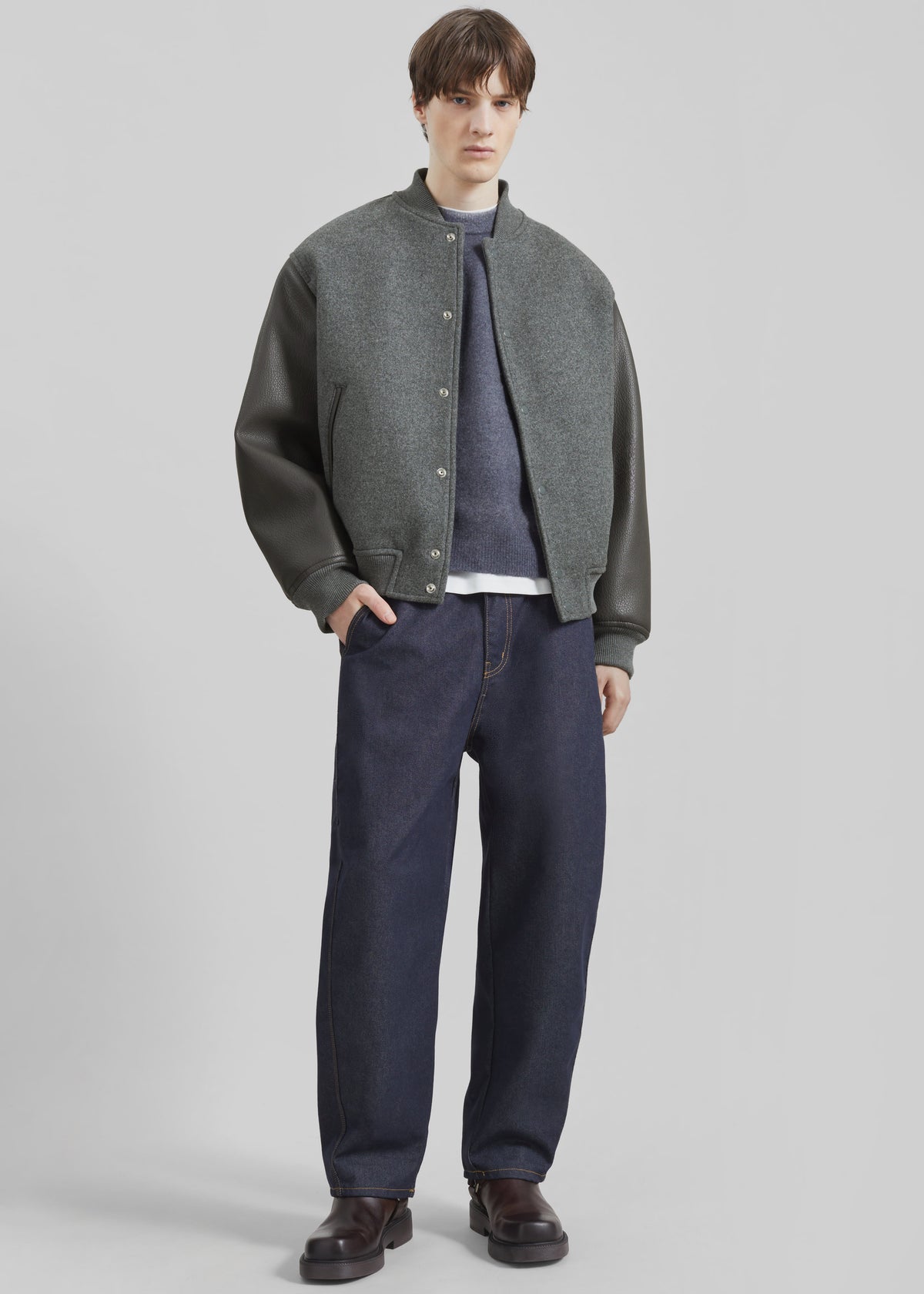 Kerava Oversized Bomber Jacket - Grey - 15 - [gender-male]